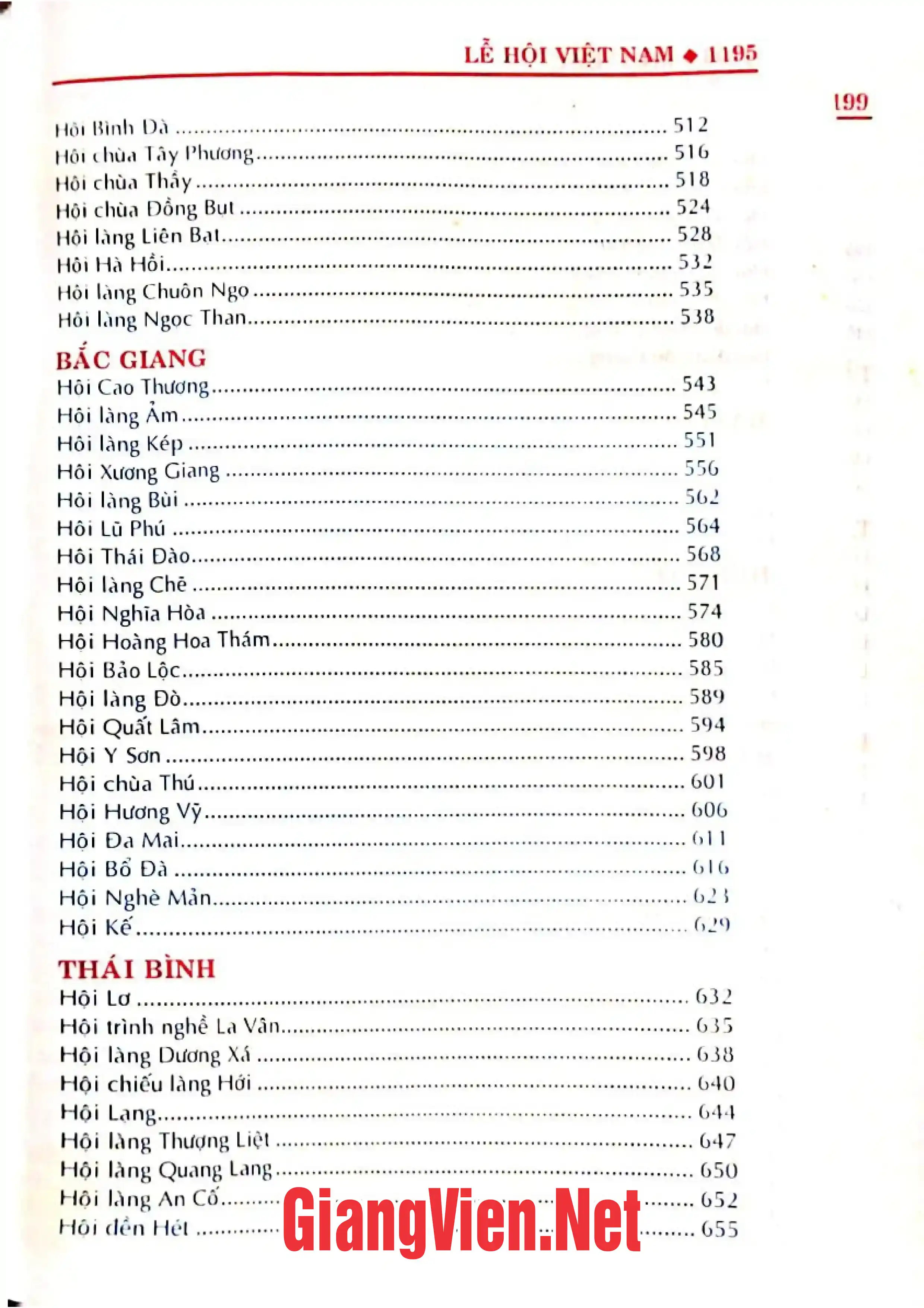 Nội dung trang phụ bản giới thiệu sách Lễ hội Việt Nam