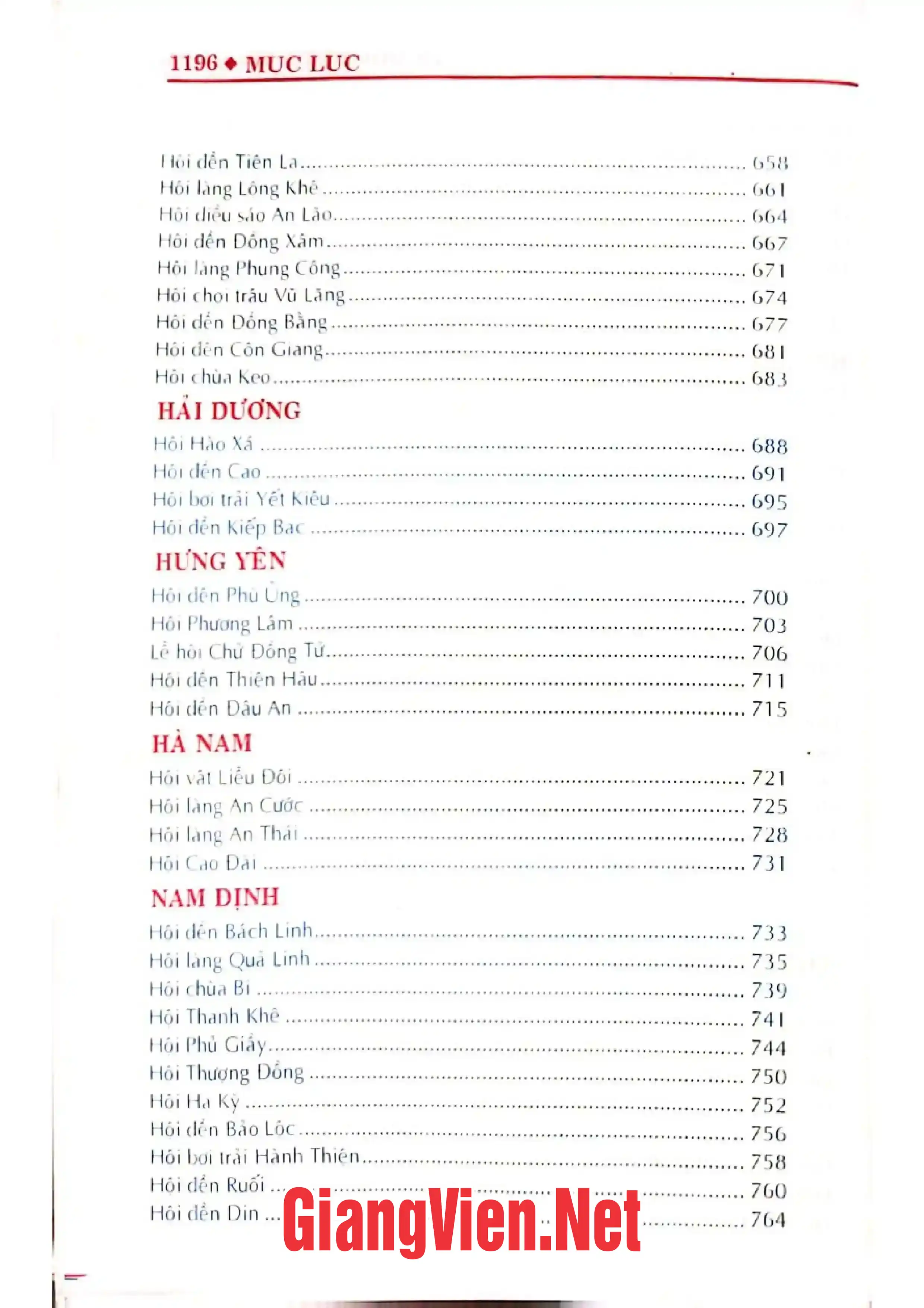 Nội dung mục lục và hình ảnh sách Lễ hội Việt Nam - Trang 5