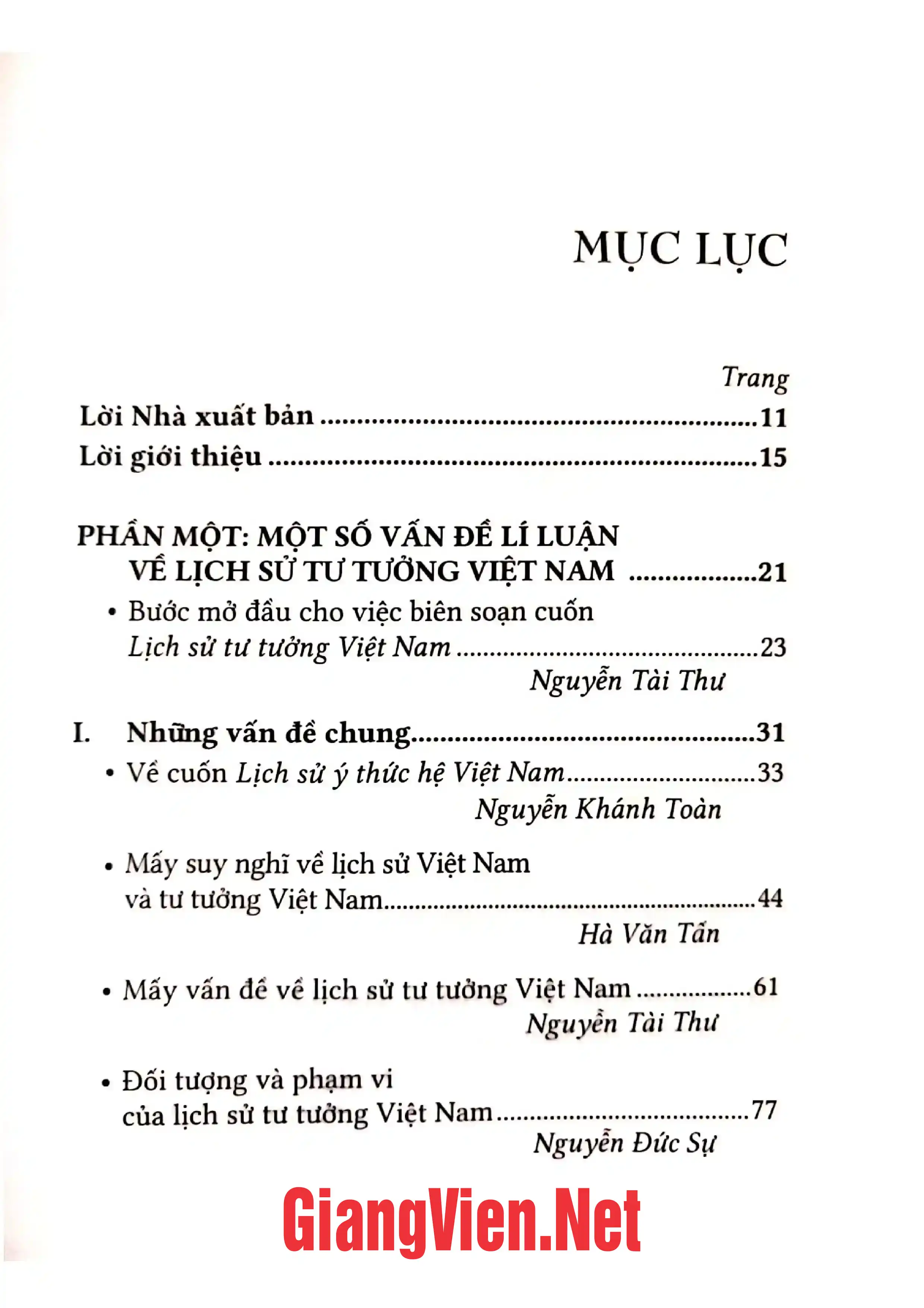 Trang bìa chính thức sách Lịch sử tư tưởng Việt Nam và Phật giáo trong lịch sử tư tưởng Việt Nam