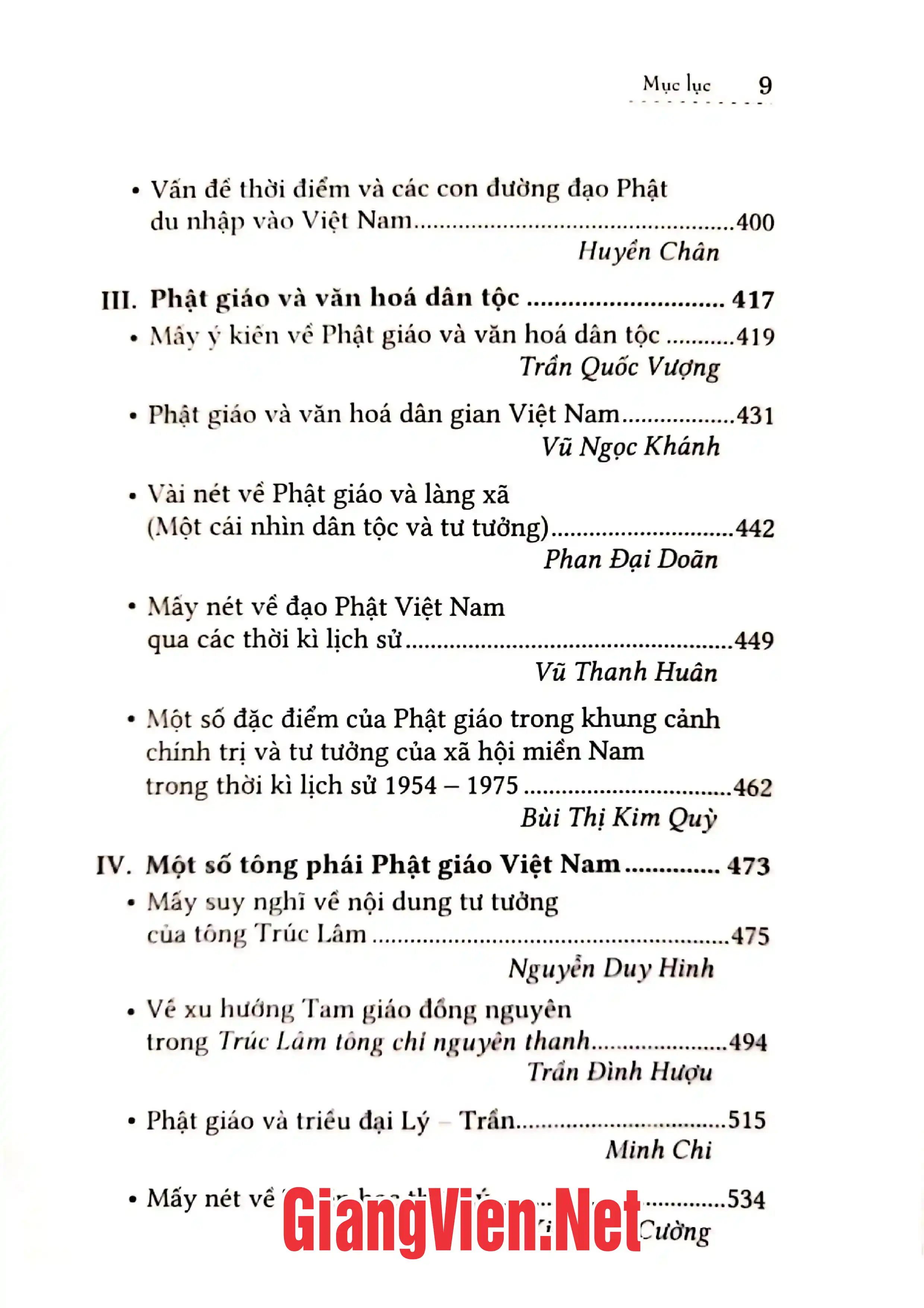 Nội dung trang phụ bản giới thiệu sách Lịch sử tư tưởng Việt Nam và Phật giáo trong lịch sử tư tưởng Việt Nam
