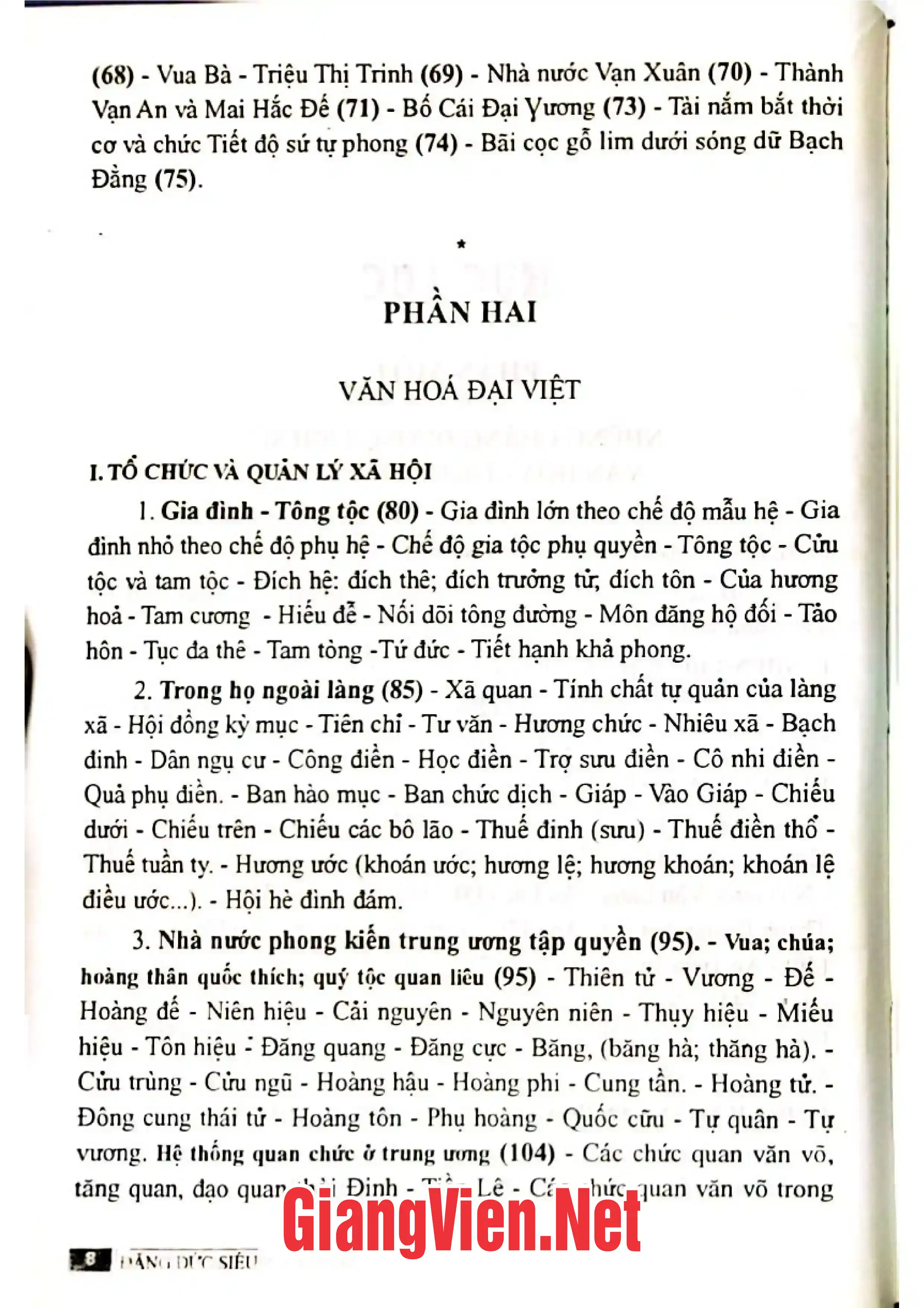 Mục lục chi tiết trang 1 sách Sổ tay văn hóa Việt Nam