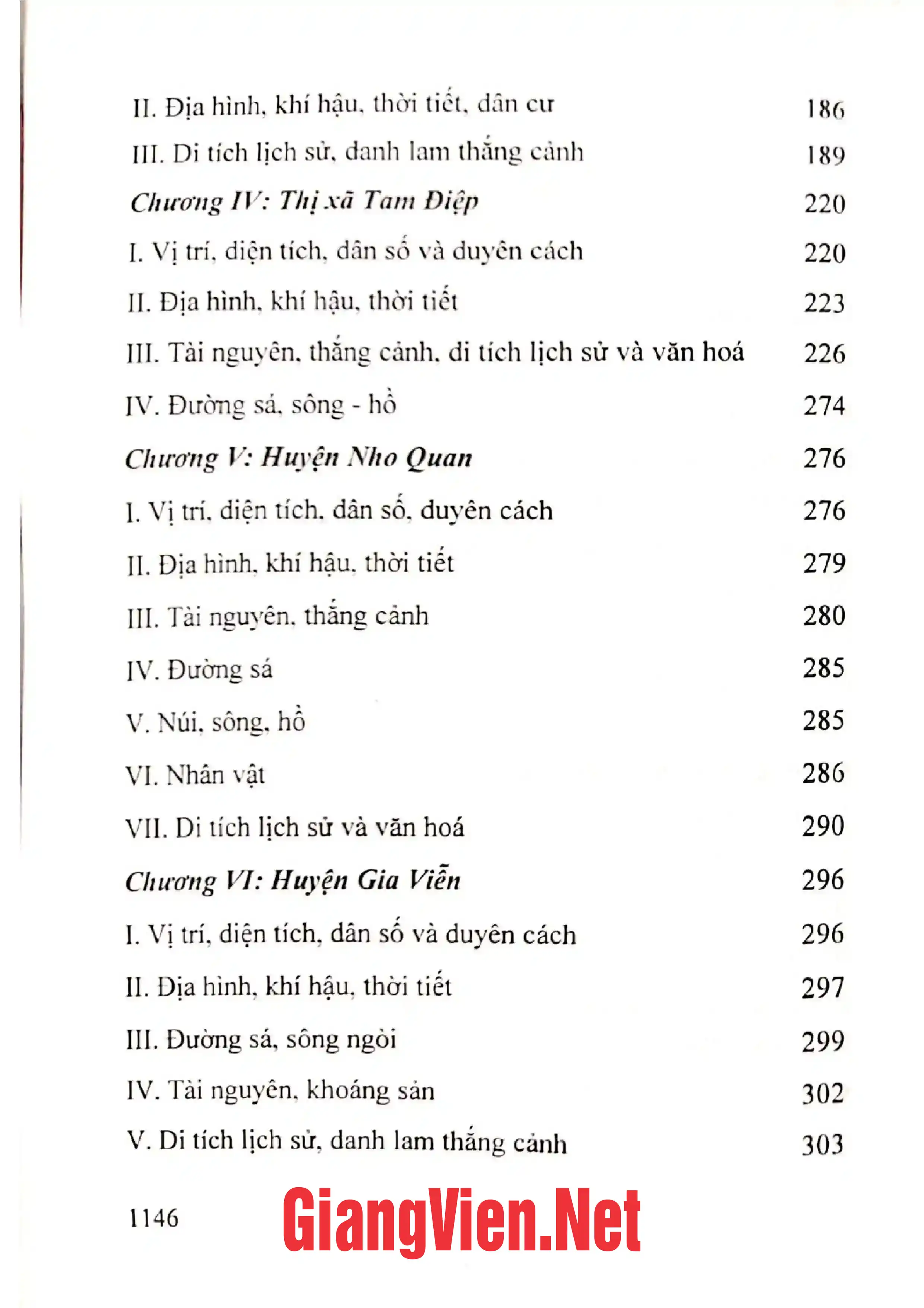 Mục lục chi tiết trang 1 sách Địa chí văn hóa dân gian Ninh Bình