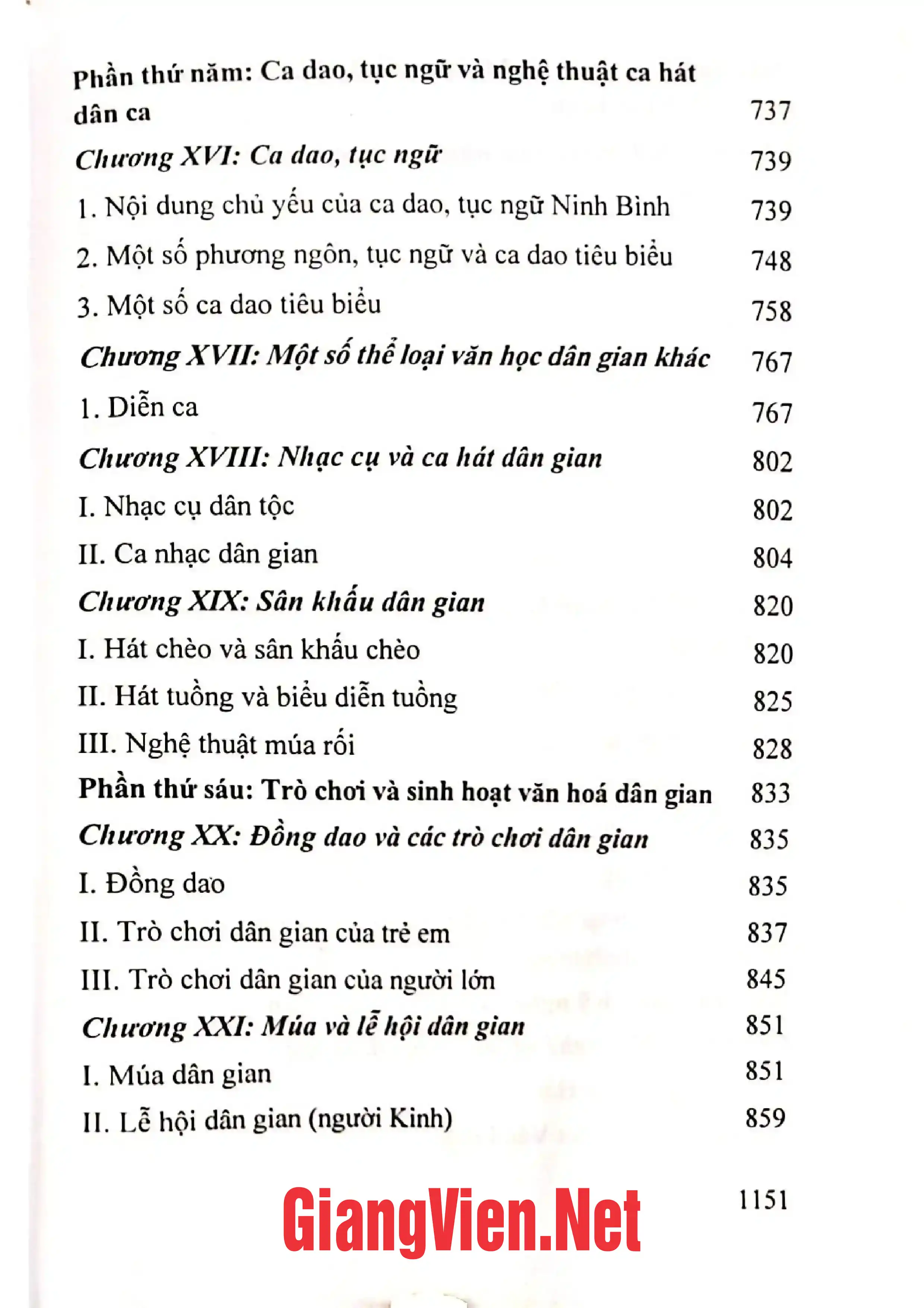 Nội dung mục lục và hình ảnh sách Địa chí văn hóa dân gian Ninh Bình - Trang 6