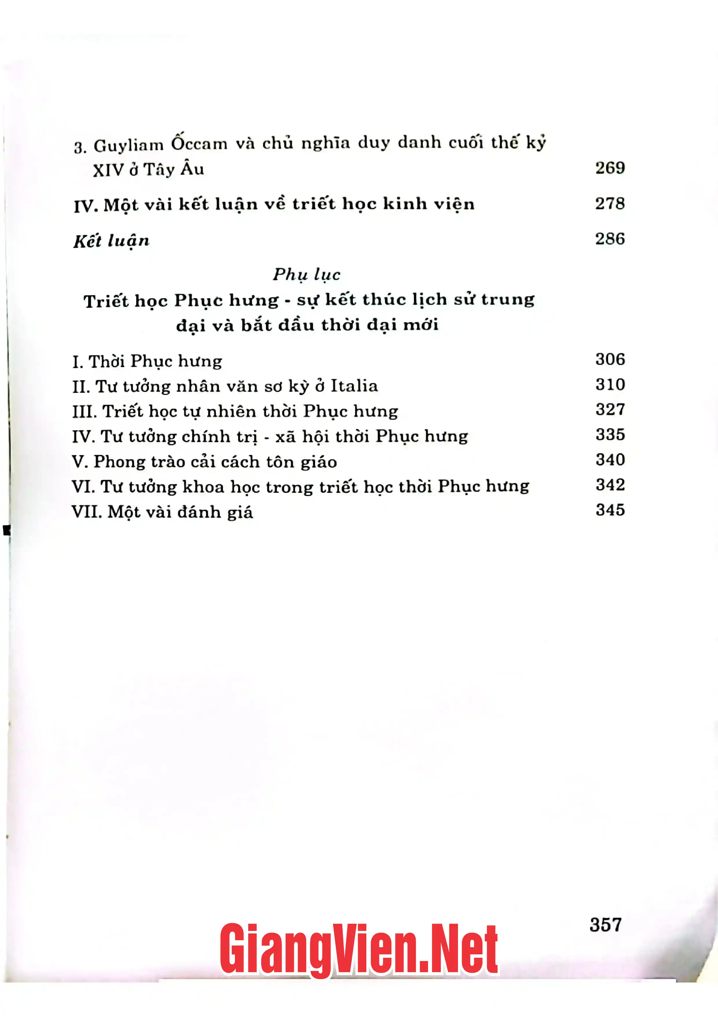 Mục lục chi tiết trang 2 sách Triết học Trung cổ Tây Âu