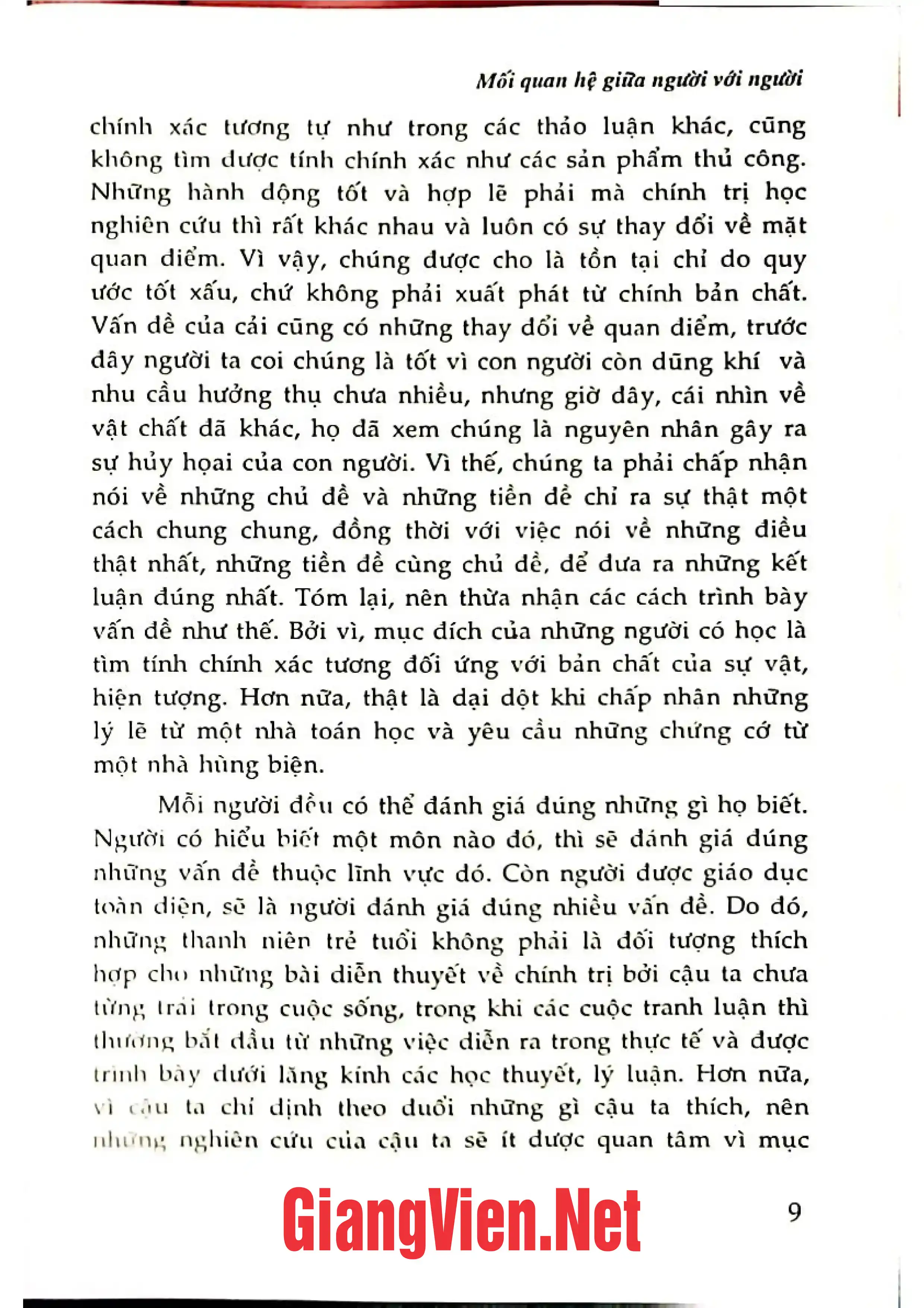 Nội dung mục lục và hình ảnh sách Mối quan hệ giữa người với người - Trang 5