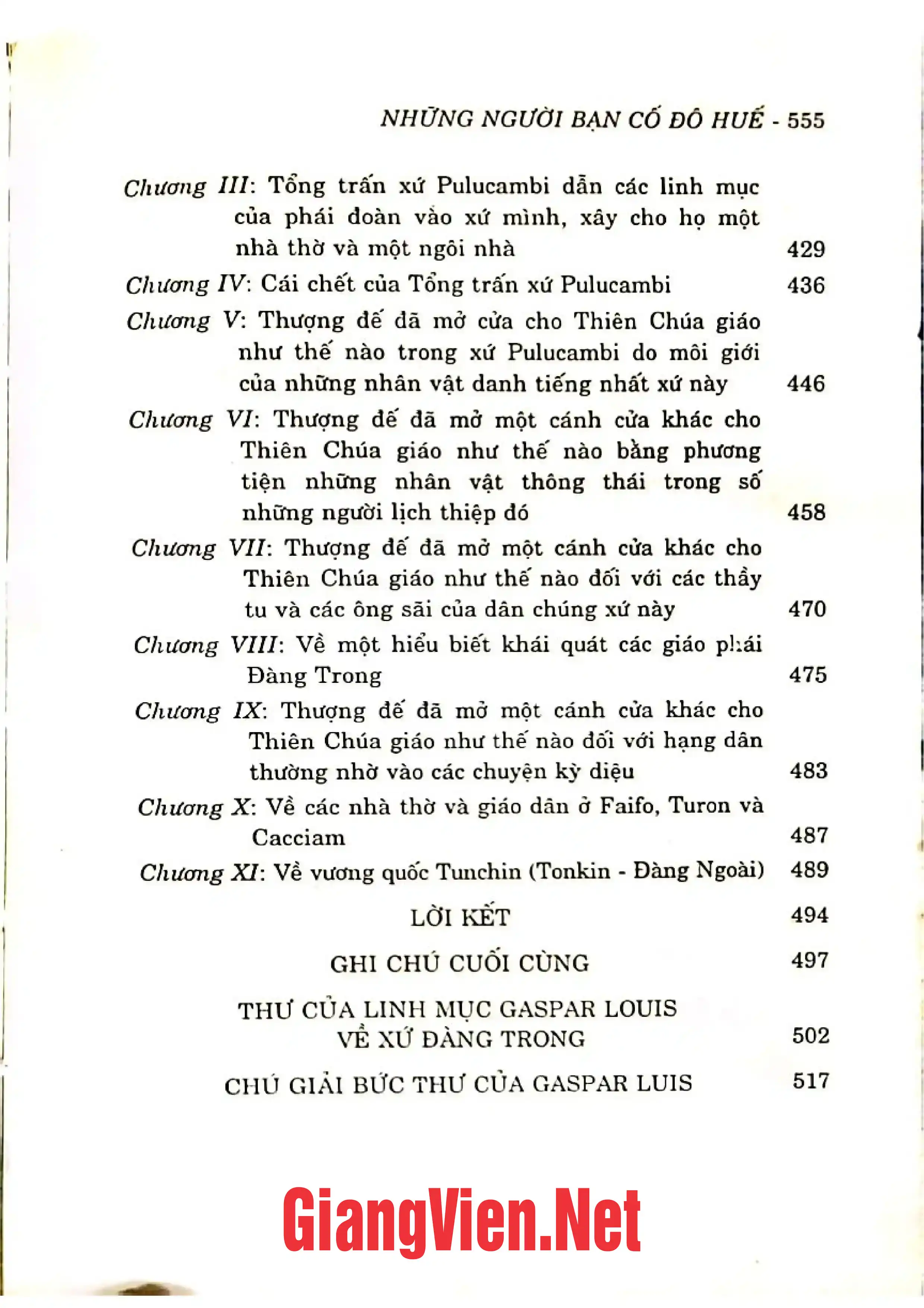 Mục lục chi tiết trang 2 sách Những người bạn cố đô Huế, Tập 18: 1931