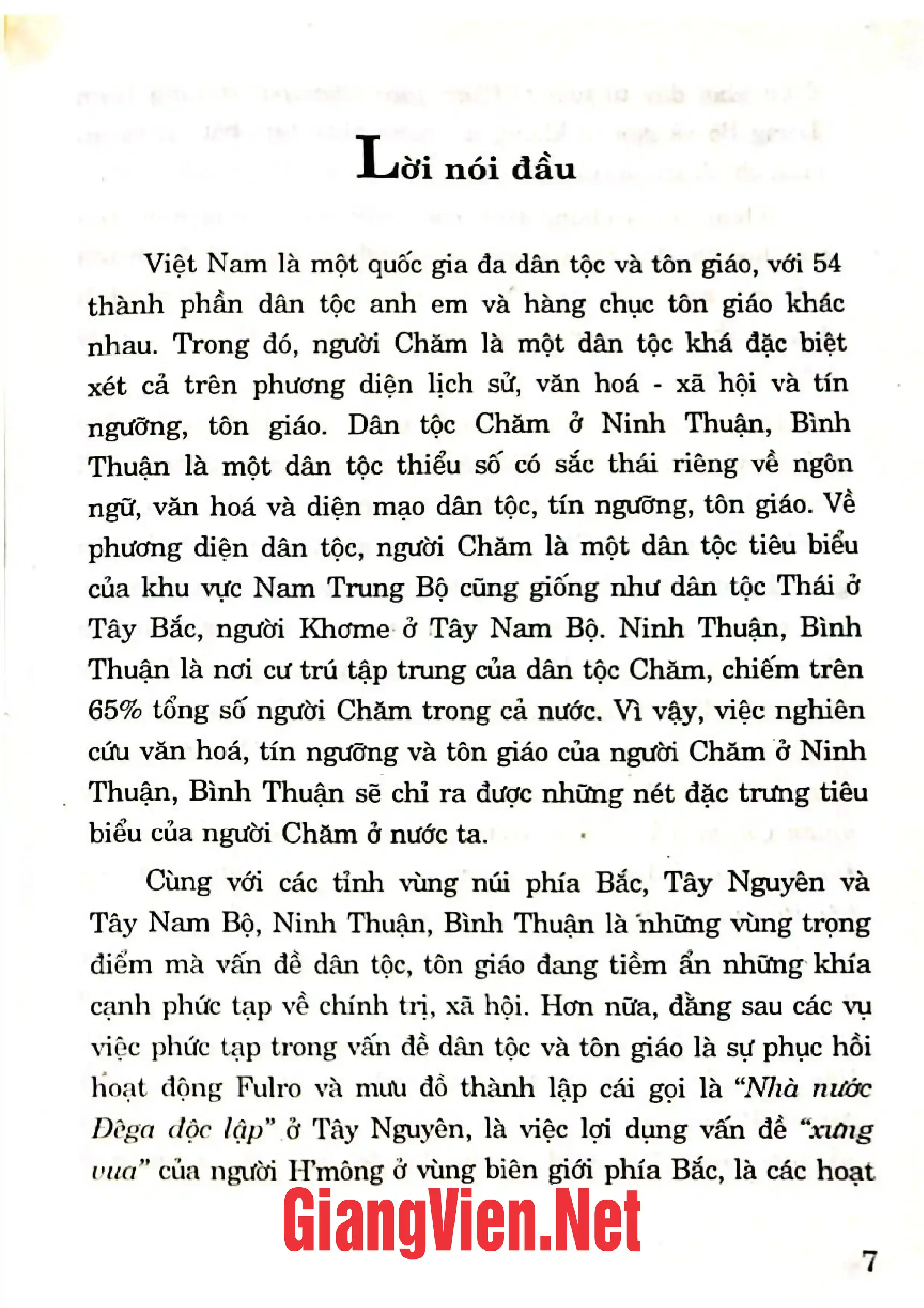 Nội dung trang phụ bản giới thiệu sách Tín ngưỡng, tôn giáo trong cộng đồng người Chăm ở Ninh Thuận, Bình Thuận