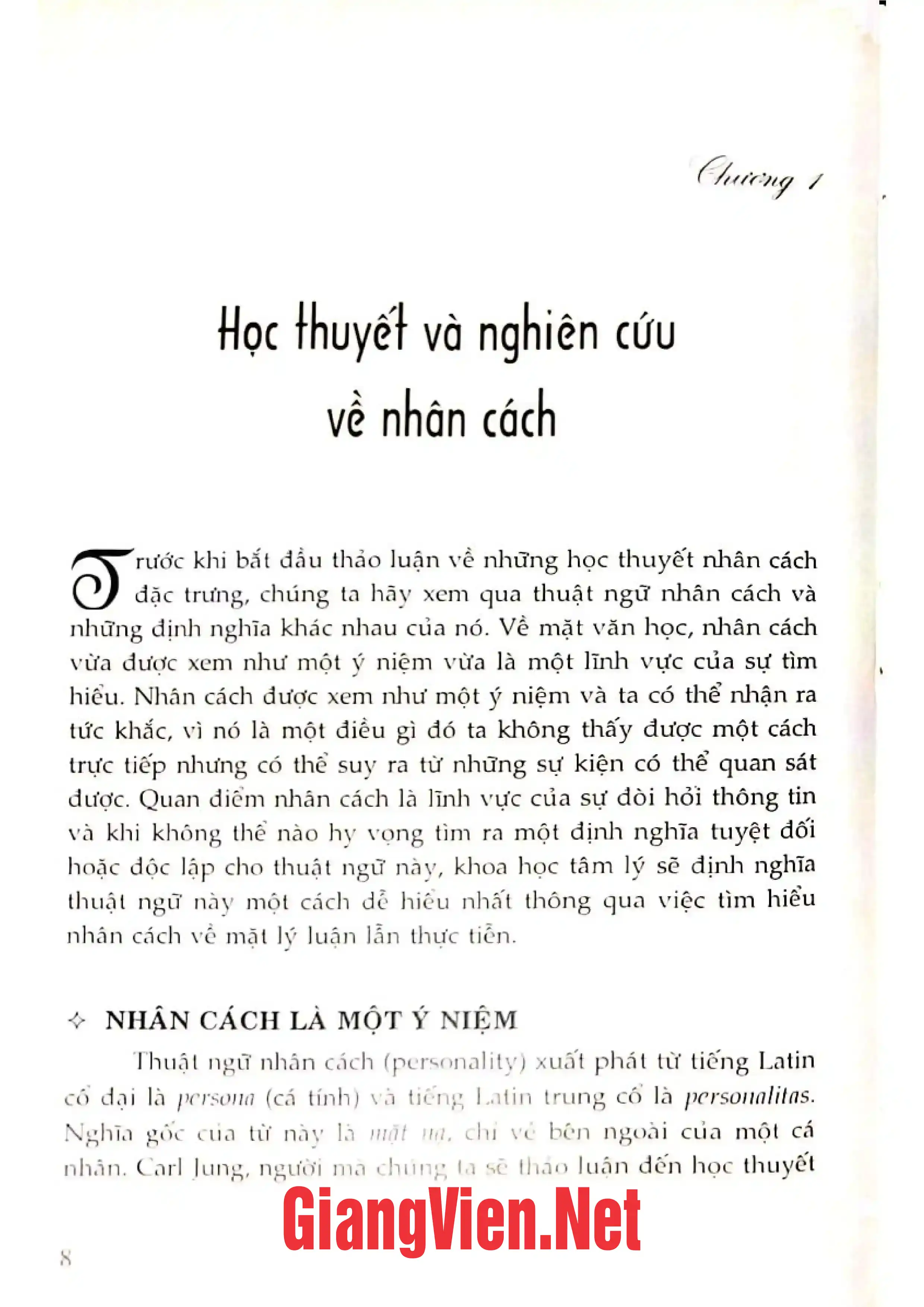 Nội dung trang phụ bản giới thiệu sách Các học thuyết về nhân cách