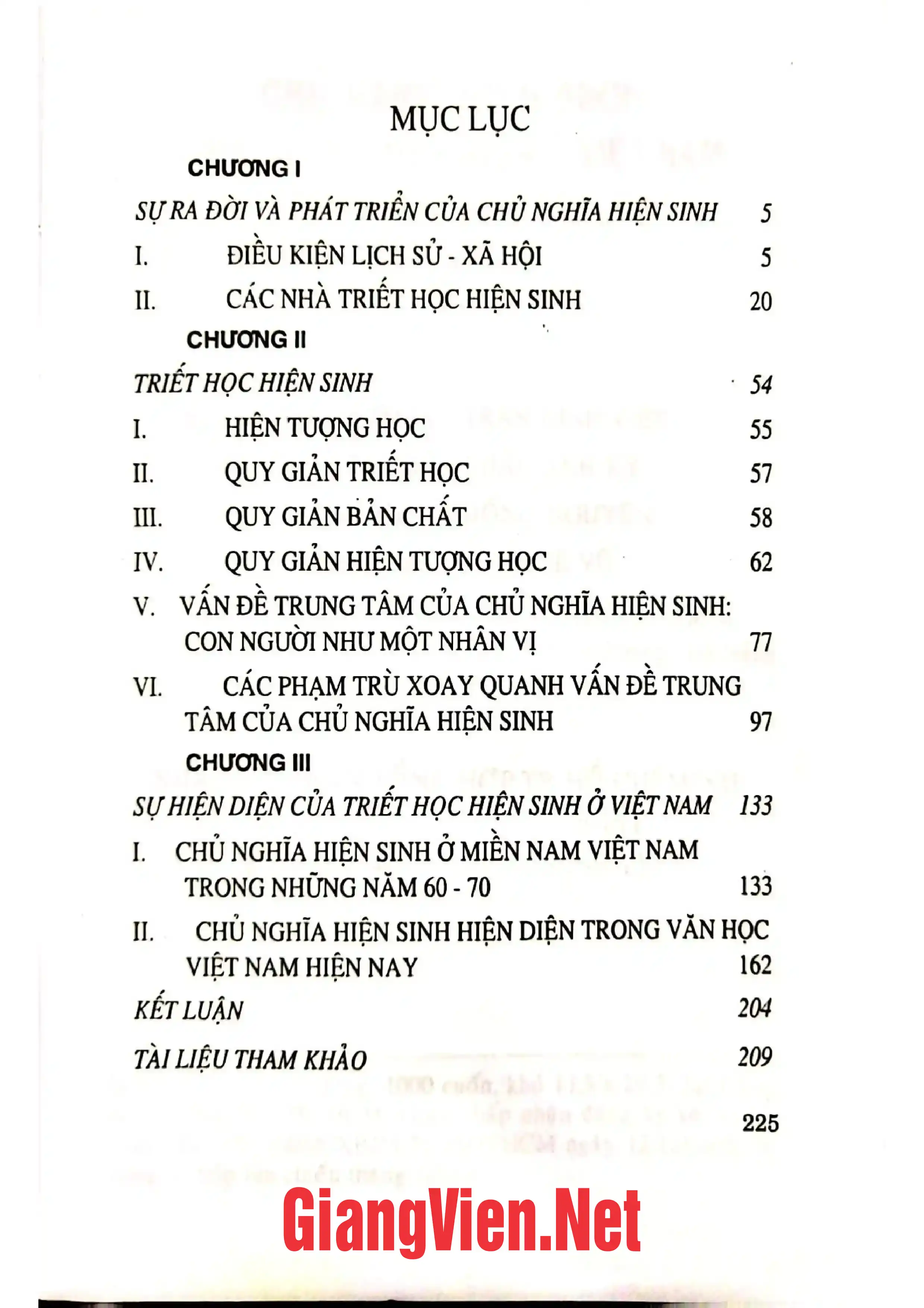 Trang bìa chính thức sách Chủ nghĩa hiện sinh: Lịch sử, sự hiện diện ở Việt Nam