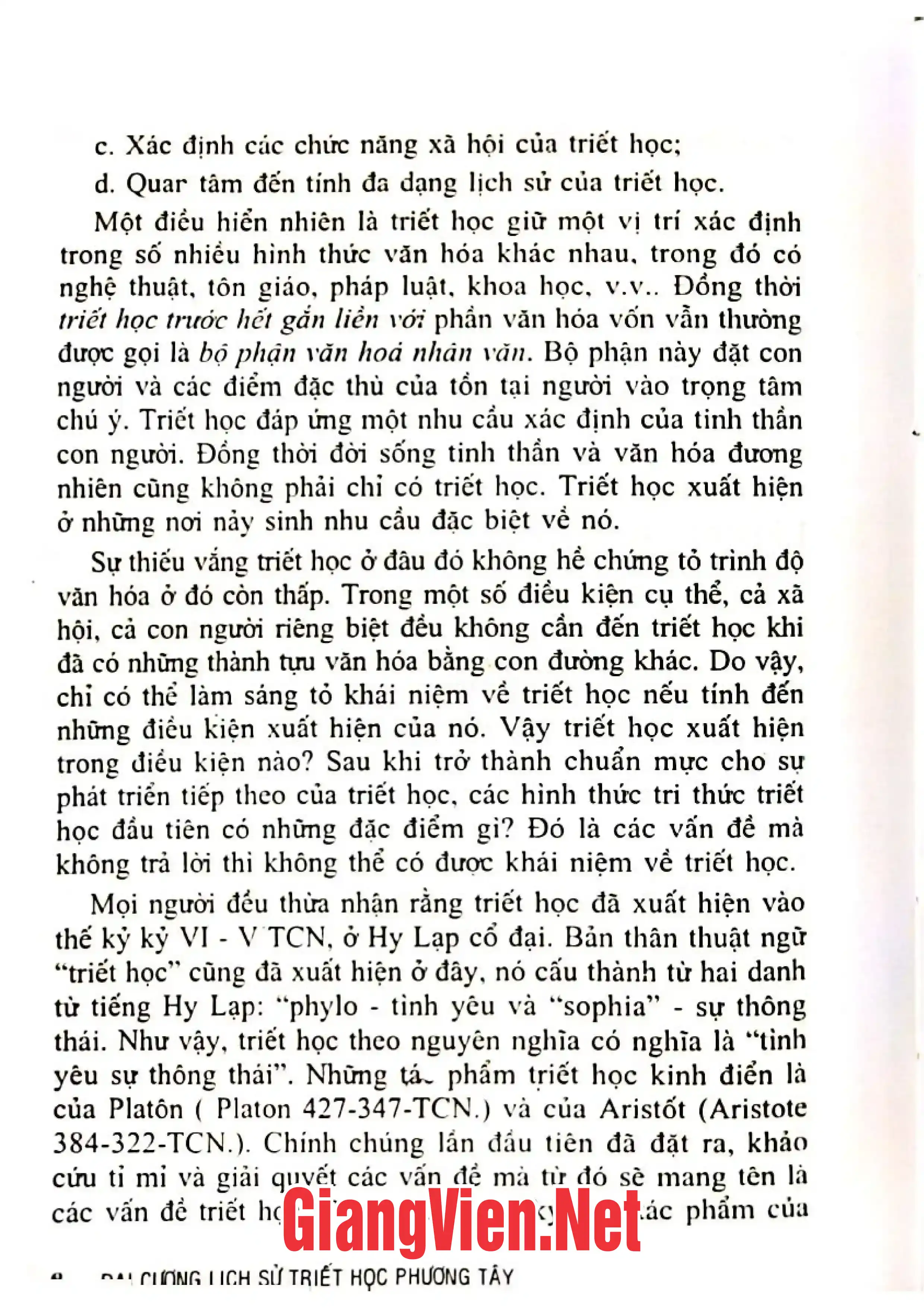 Nội dung mục lục và hình ảnh sách Đại cương lịch sử triết học Phương Tây - Trang 5
