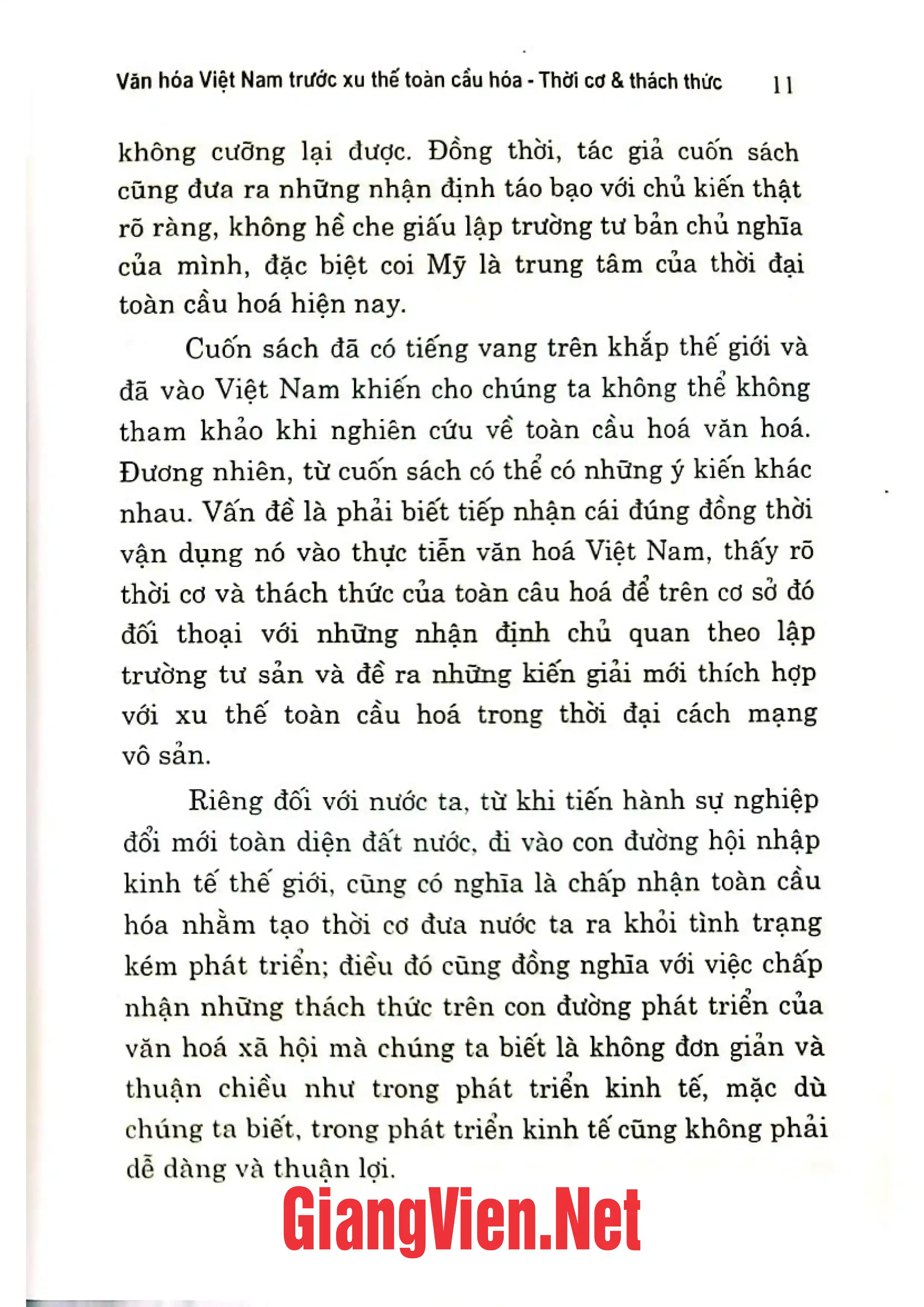 Nội dung mục lục và hình ảnh sách Văn hóa Việt Nam trước xu thế toàn cầu: thời cơ và thách thức - Trang 6
