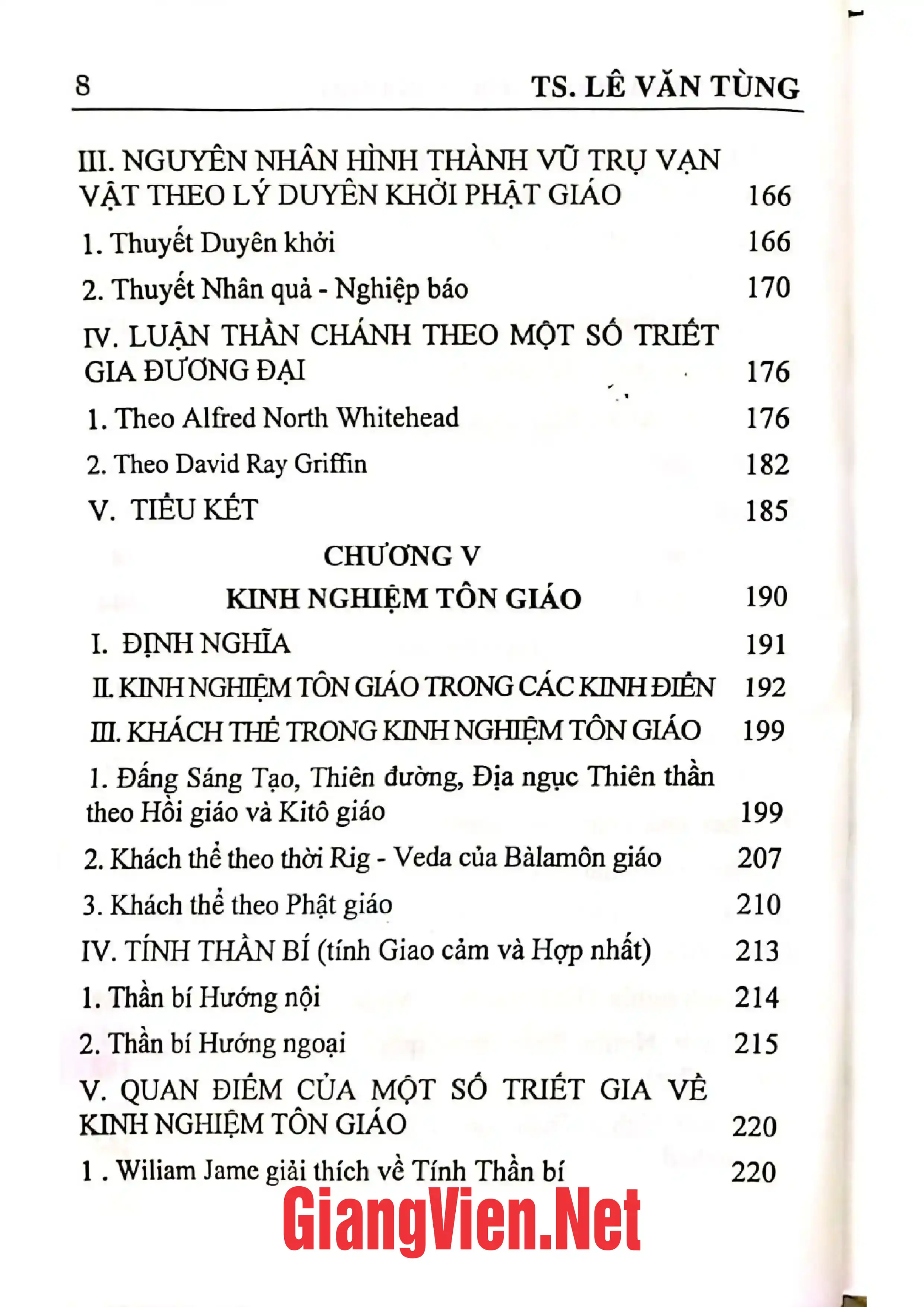 Mục lục chi tiết trang 3 sách Nghiên cứu Triết học tôn giáo