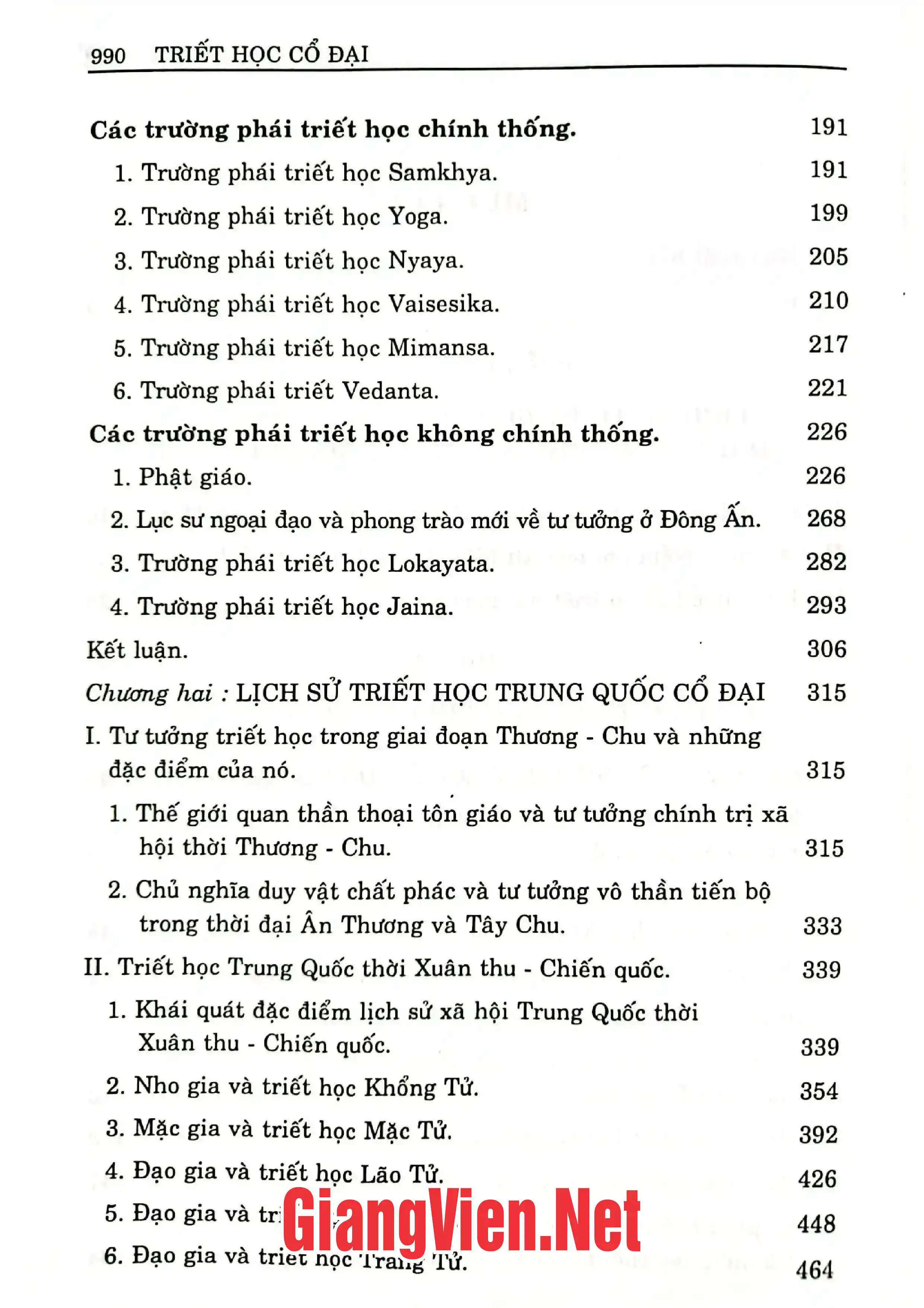 Mục lục chi tiết trang 1 sách Lịch sử triết học, Tập 1: Triết học cổ đại