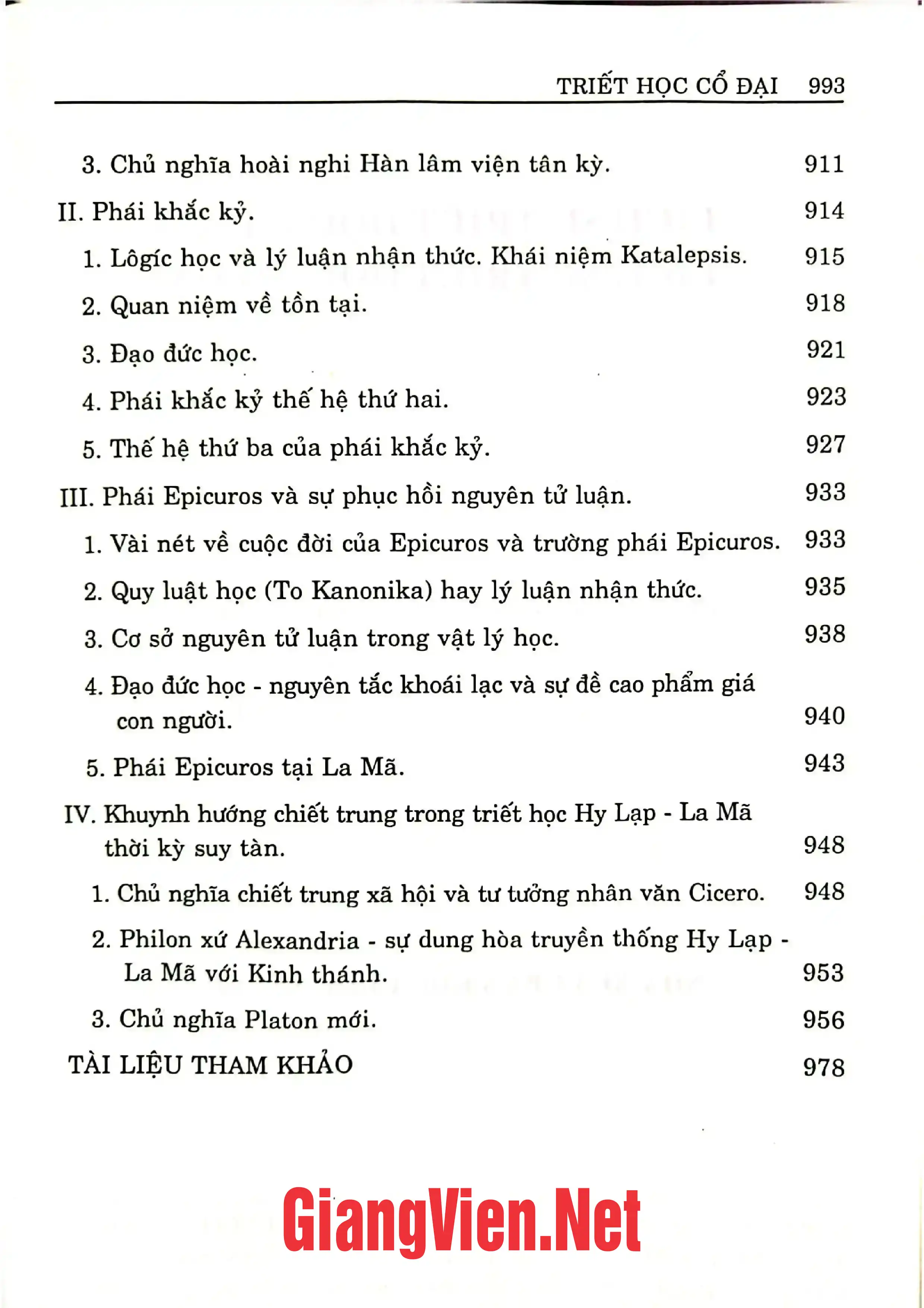 Nội dung trang phụ bản giới thiệu sách Lịch sử triết học, Tập 1: Triết học cổ đại