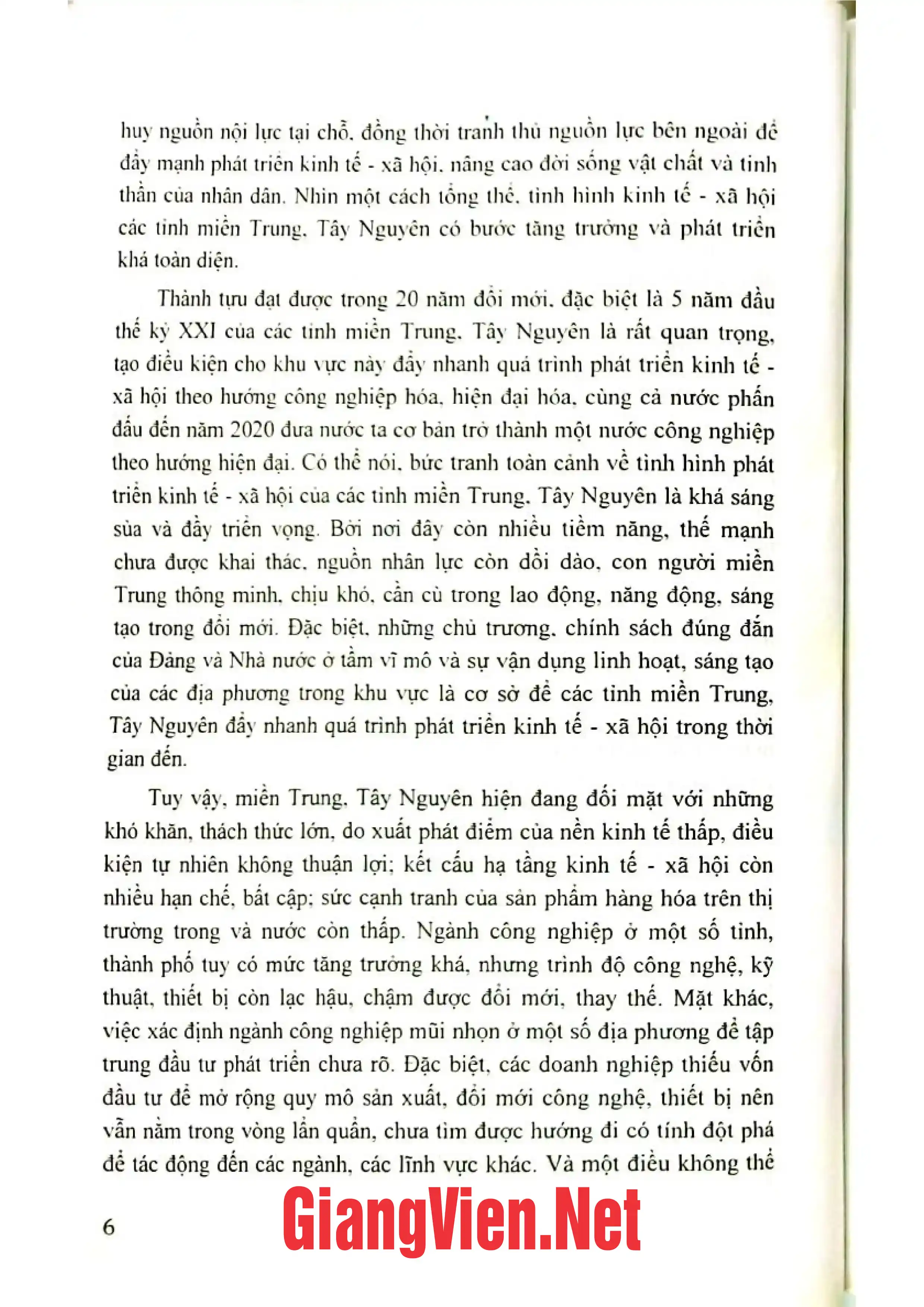 Nội dung trang phụ bản giới thiệu sách Kinh tế - xã hội các tỉnh miền Trung, Tây Nguyên những năm đầu thế kỷ XXI thực trạng và xu hướng phát triển