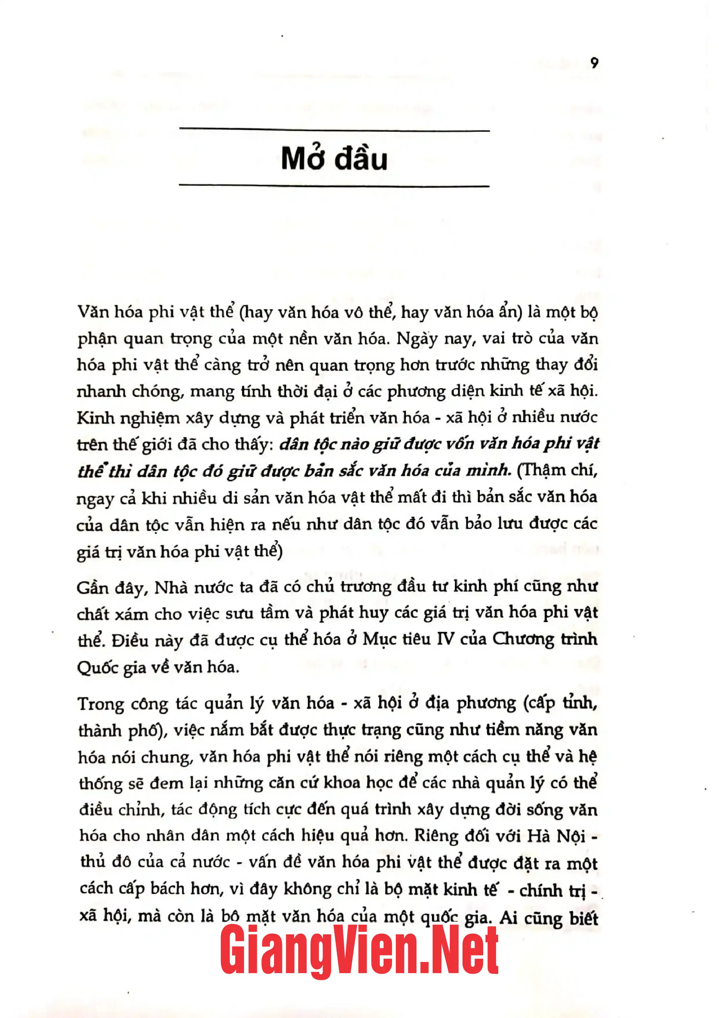 Mục lục chi tiết trang 1 sách Văn hóa phi vật thể ở Hà Nội