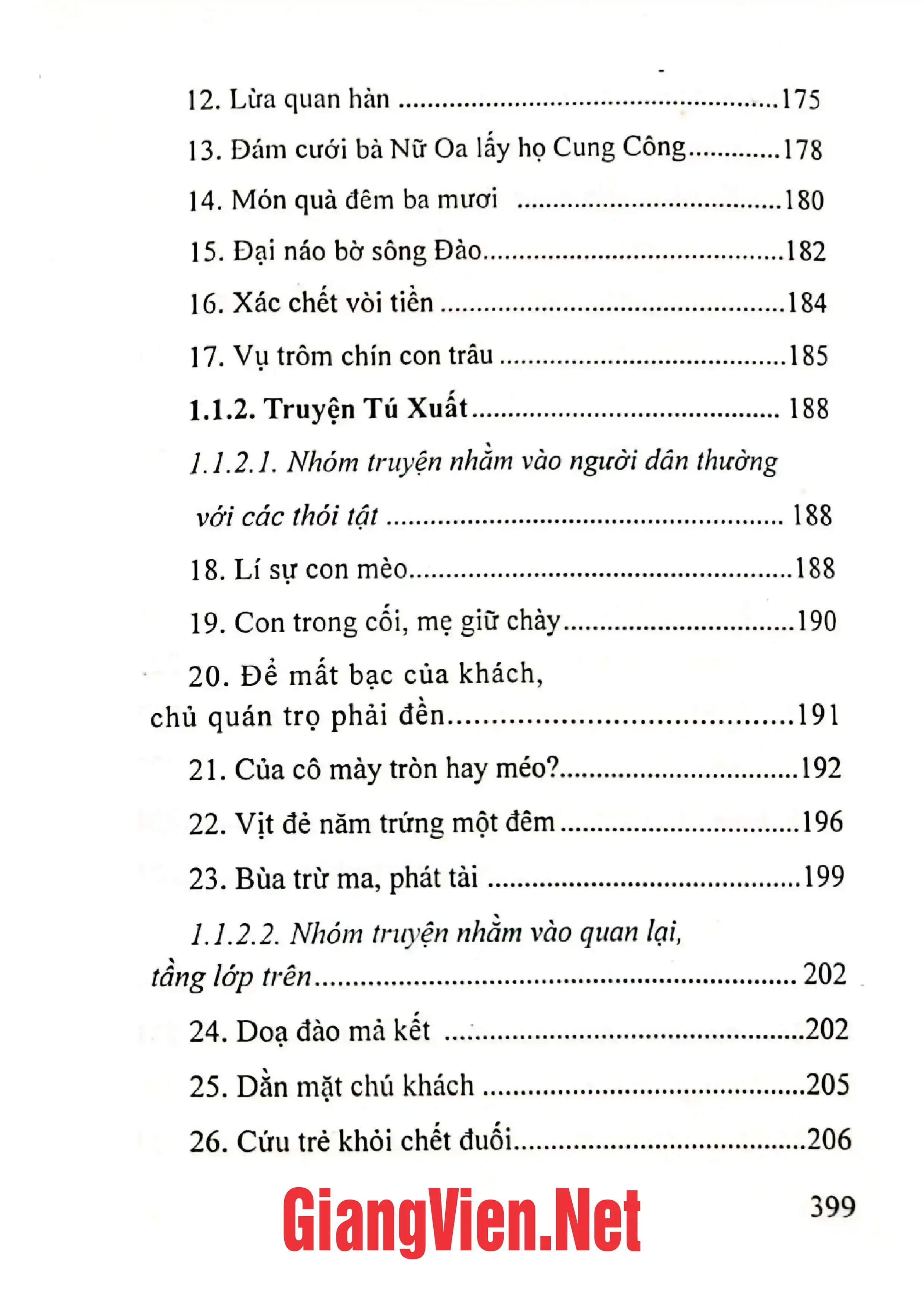 Mục lục chi tiết trang 2 sách Truyện Trạng Việt Nam Sưu tầm, tuyển chọn, giới thiệu Quyển I