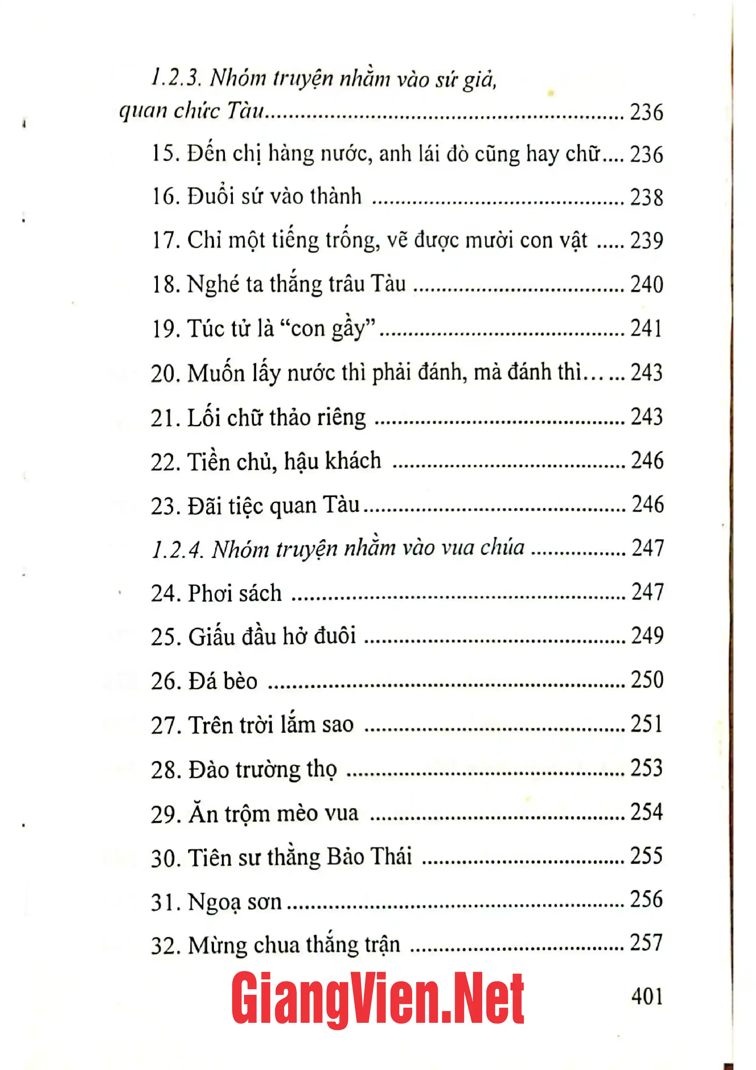 Nội dung trang phụ bản giới thiệu sách Truyện Trạng Việt Nam Sưu tầm, tuyển chọn, giới thiệu Quyển I