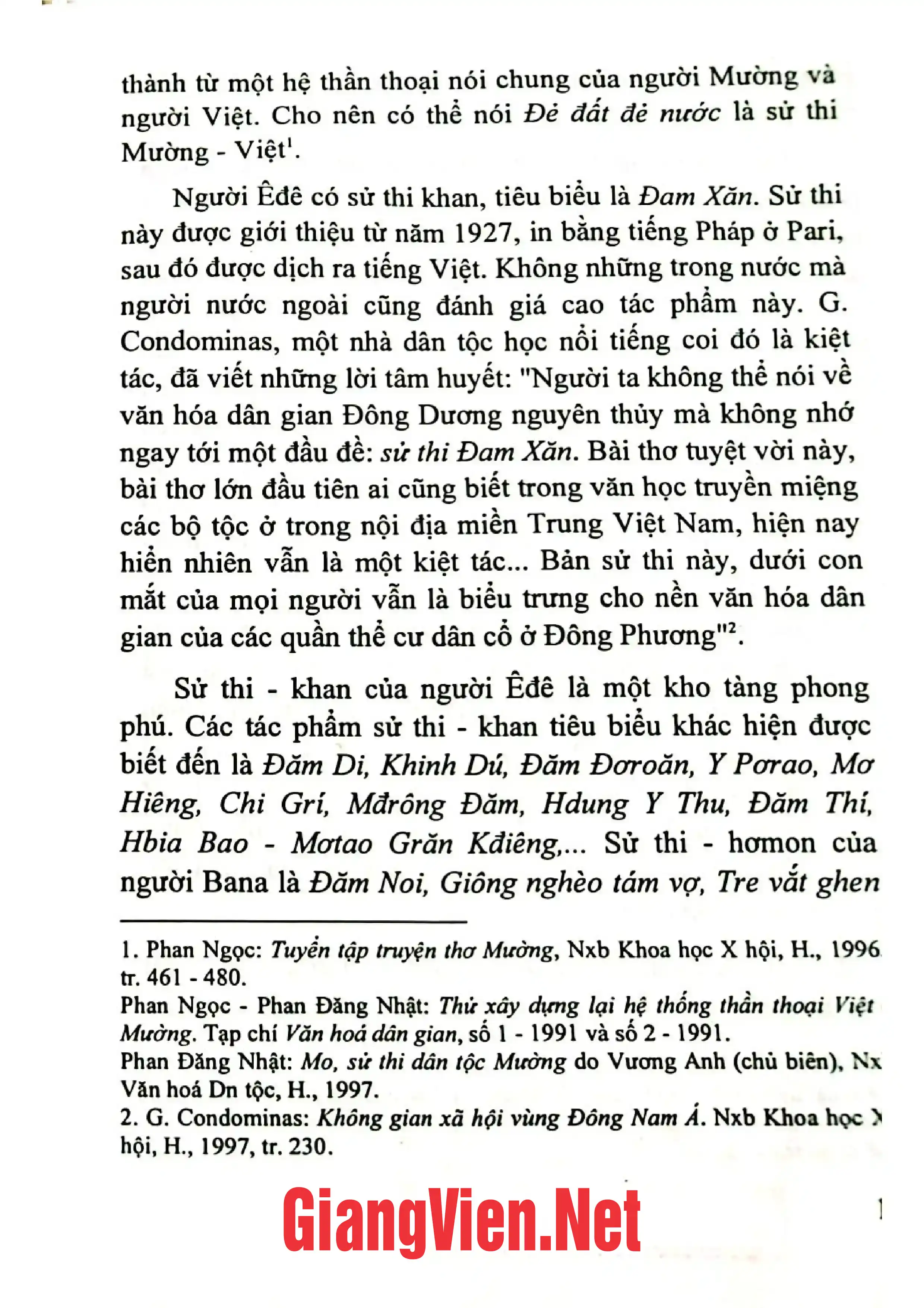 Nội dung trang phụ bản giới thiệu sách Văn hóa dân gian các dân tộc thiểu số những giá trị đặc sắc - Tập 3: Sử thi