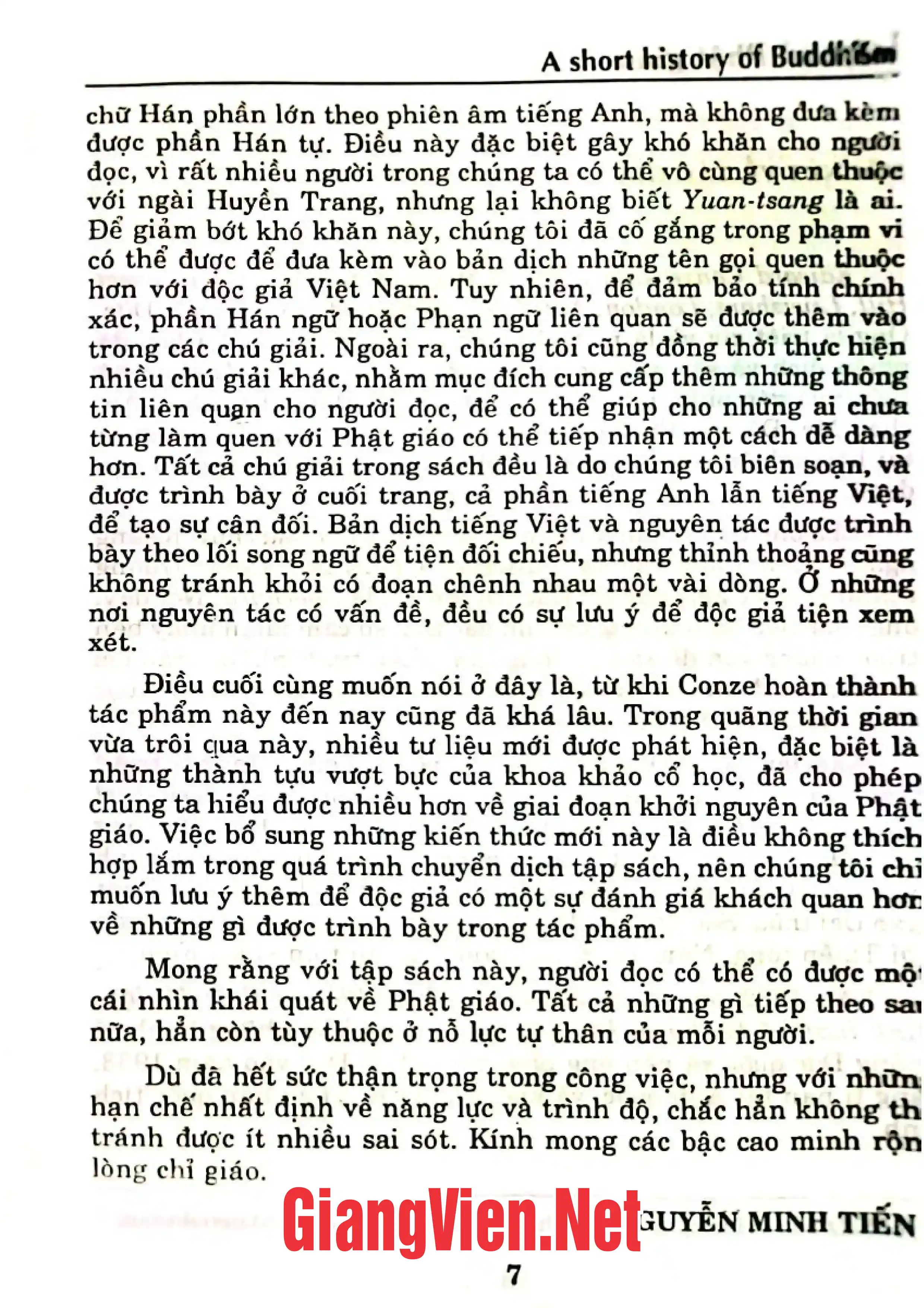 Nội dung mục lục và hình ảnh sách Lược sử Phật giáo, Song ngữ Việt-Anh - Trang 6