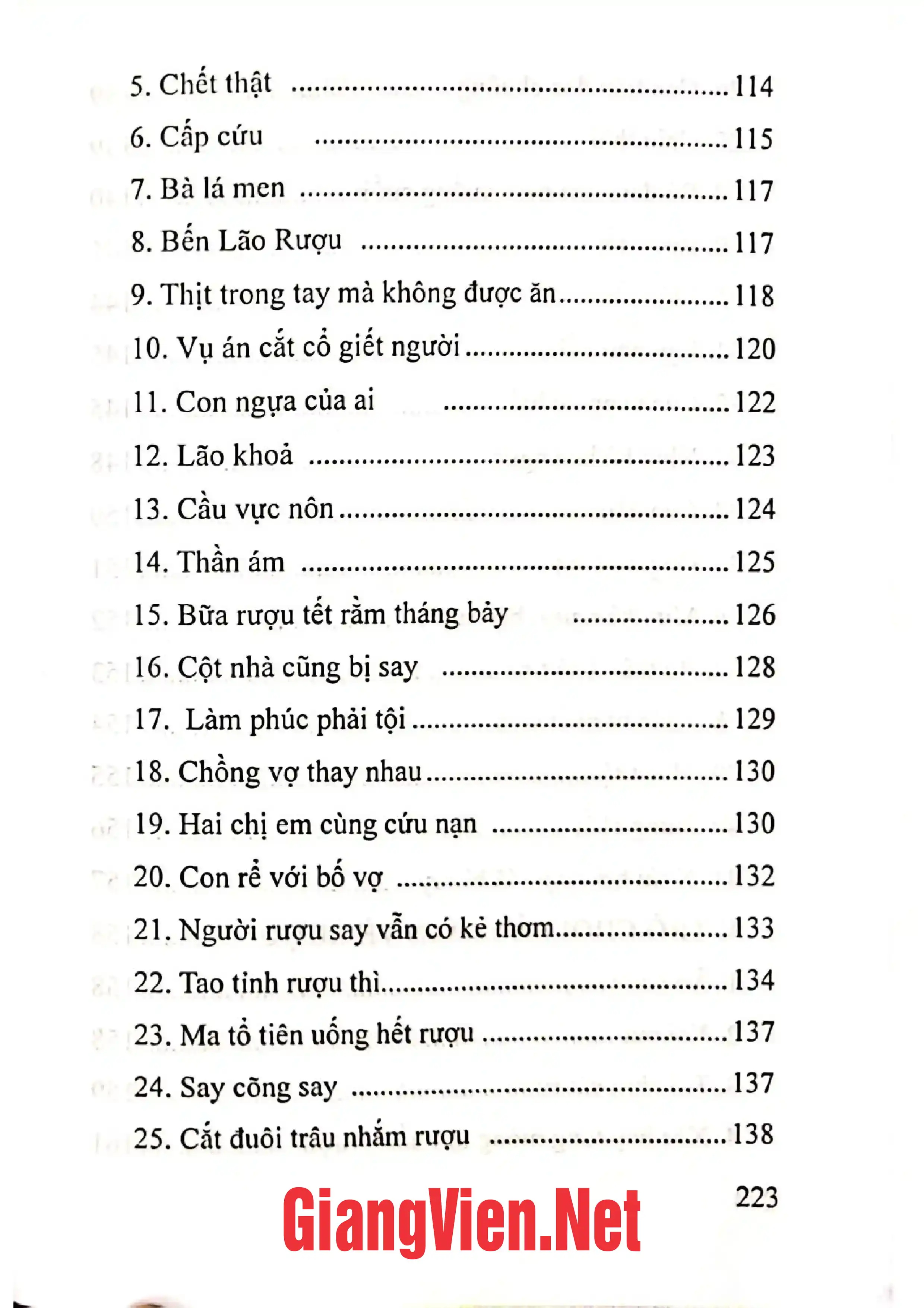 Mục lục chi tiết trang 2 sách Văn hóa rượu của đồng bào Tày Nùng