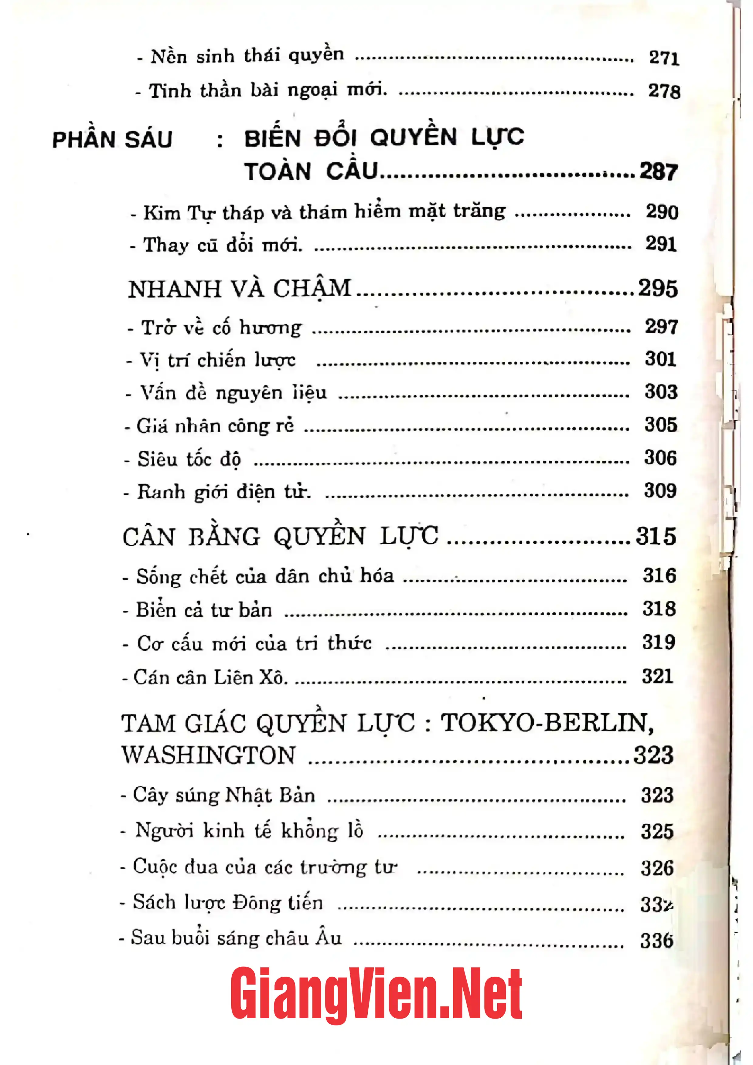 Nội dung mục lục và hình ảnh sách Thăng trầm quyền lực, Phần tiếp - Trang 6
