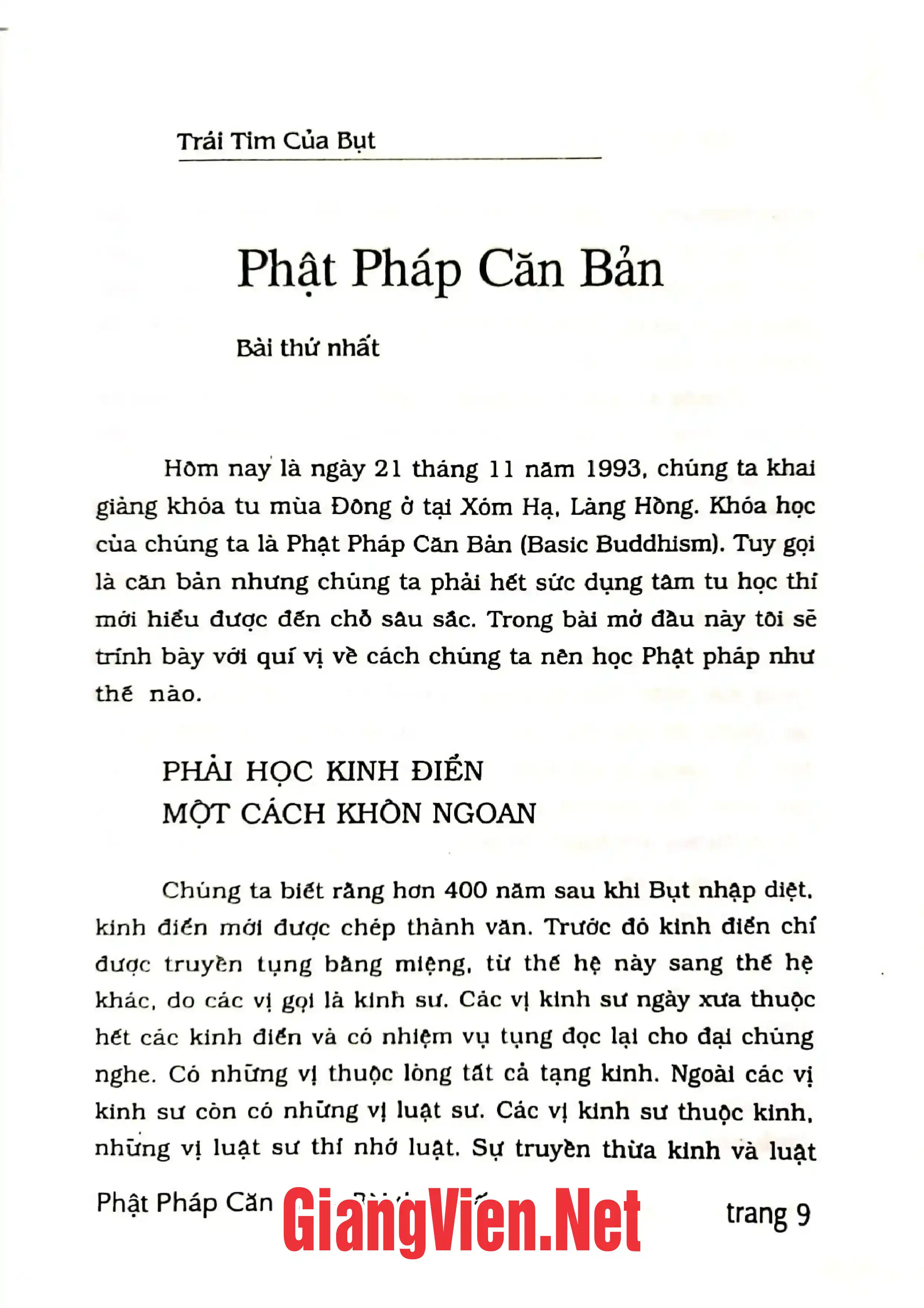 Mục lục chi tiết trang 1 sách Trái tim của Bụt