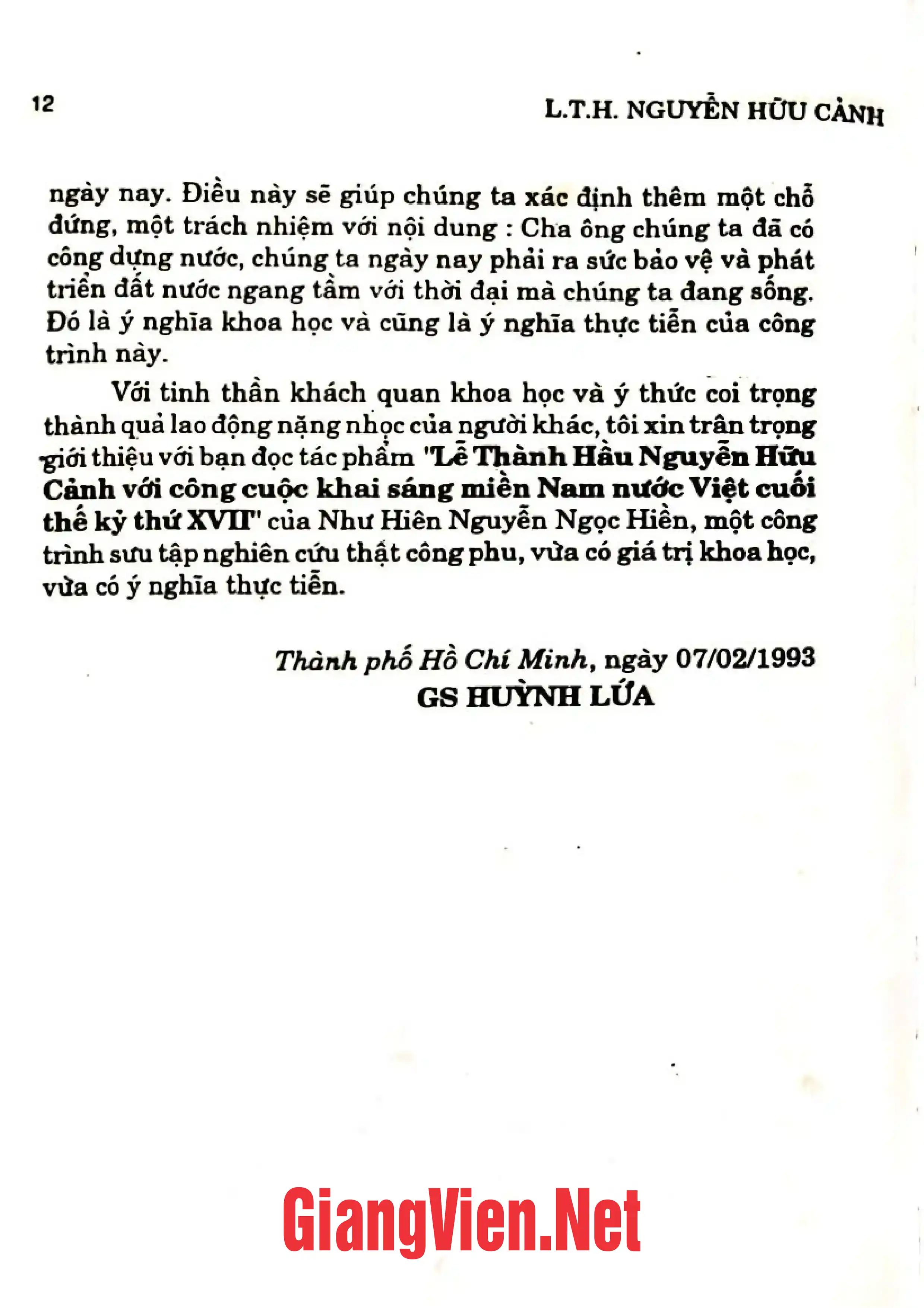 Nội dung mục lục và hình ảnh sách Lễ Thành Hầu Nguyễn Hữu Cảnh 1650 - 1700, Với công cuộc khai sáng miền Nam nước Việt cuối thế kỷ 17 - Trang 6