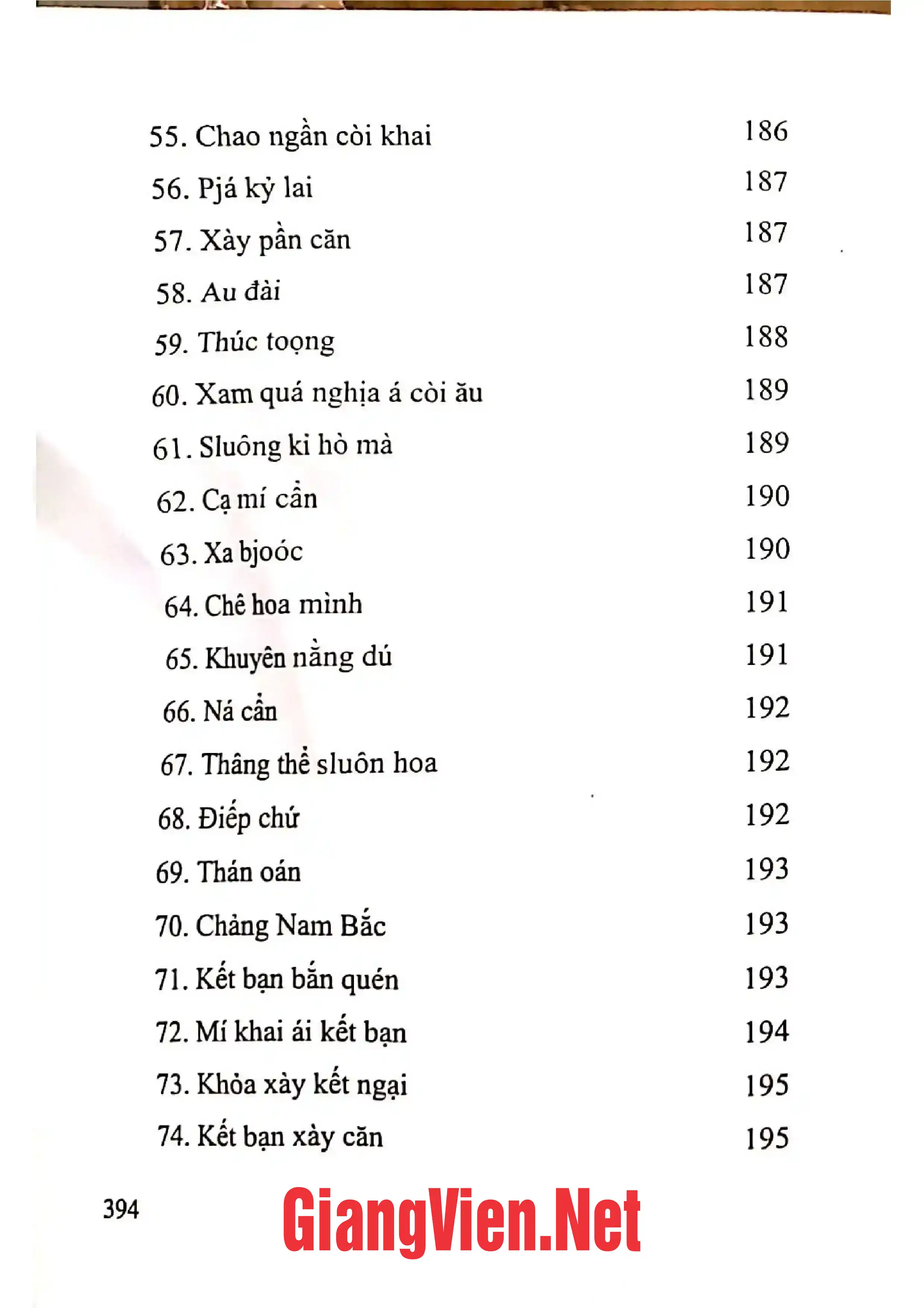 Ảnh minh họa nội dung cuốn sách: Khỏa quan những bài lượn trong nghi lễ cấp sắc, thăng sắc, của người Tày Lạng Sơn Quyển 1