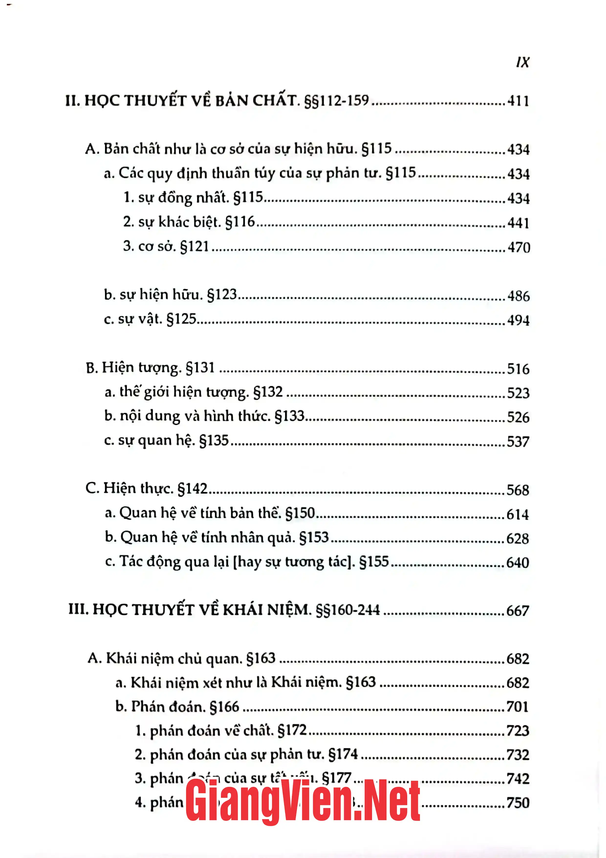 Mục lục chi tiết trang 2 sách Bách khoa toàn thư các khoa học triết học I Khoa học lôgíc