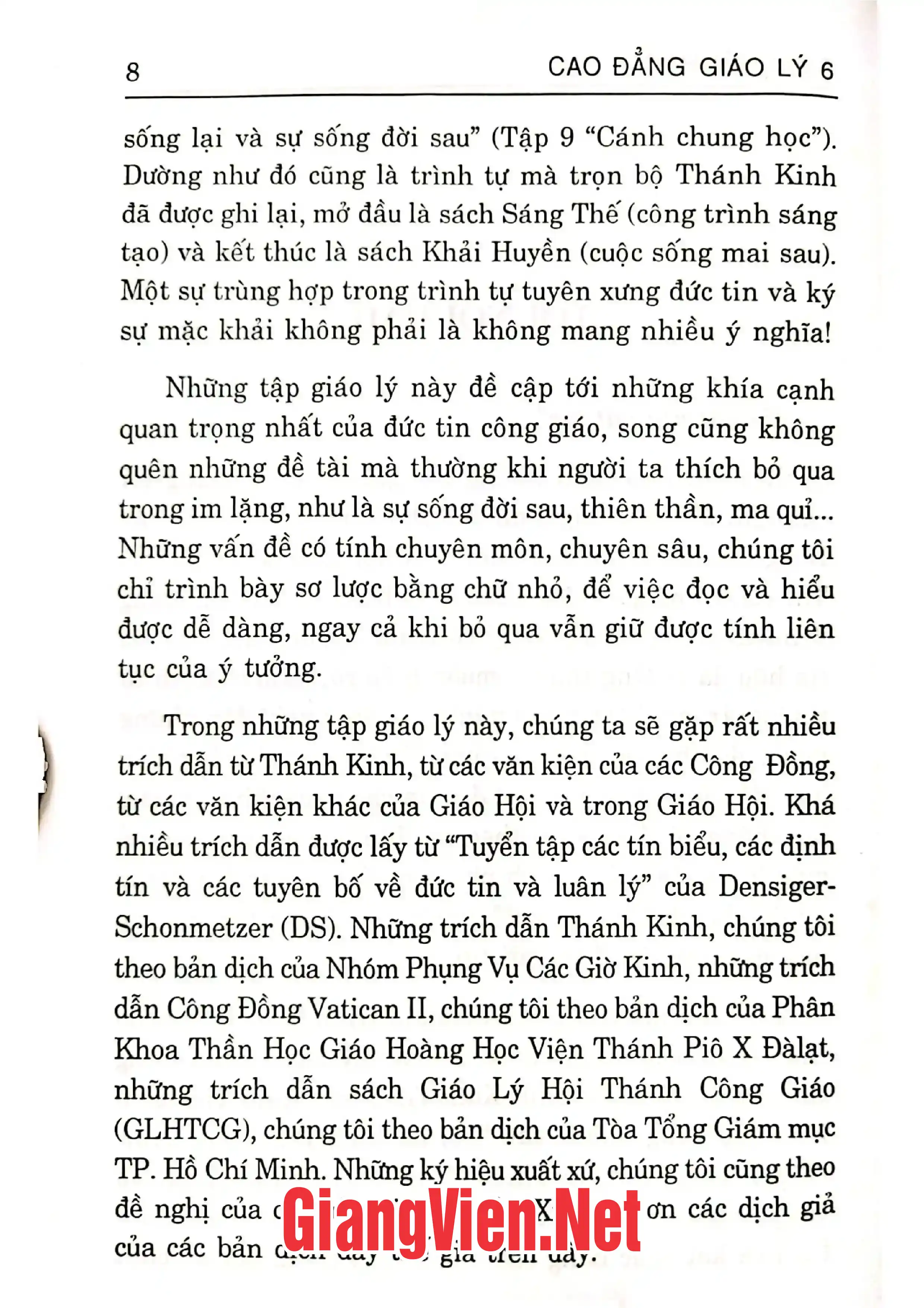 Mục lục chi tiết trang 3 sách Cao đẳng giáo lý - Tập 6 Giáo hội học