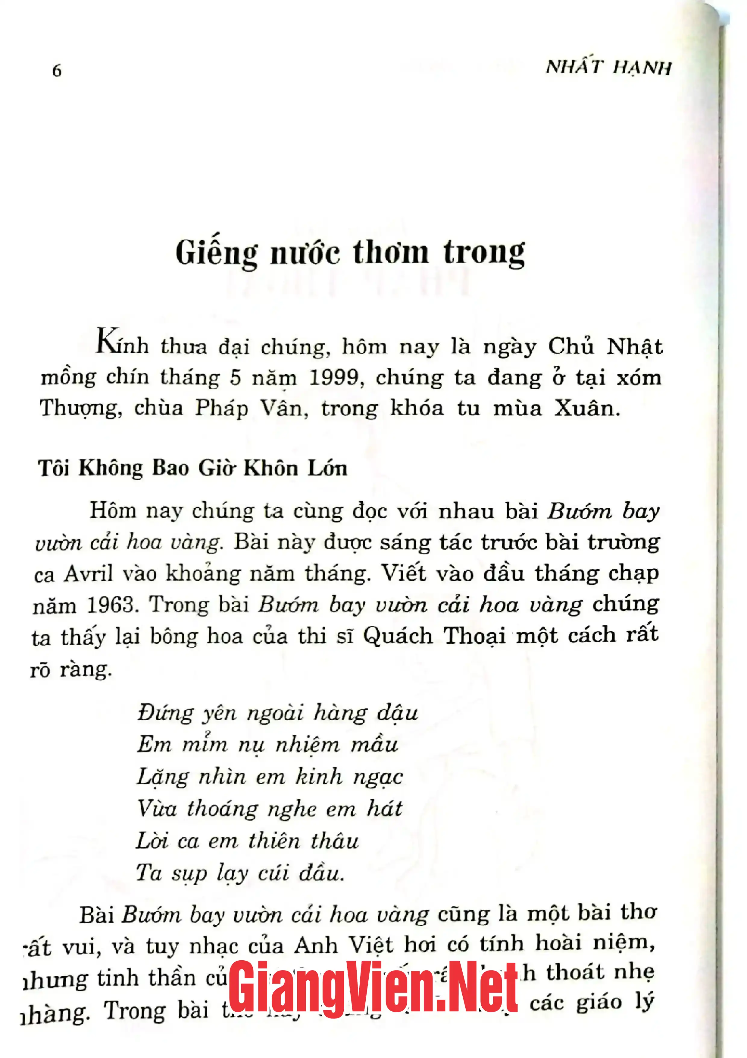 Mục lục chi tiết trang 2 sách Giếng nước thơm trong