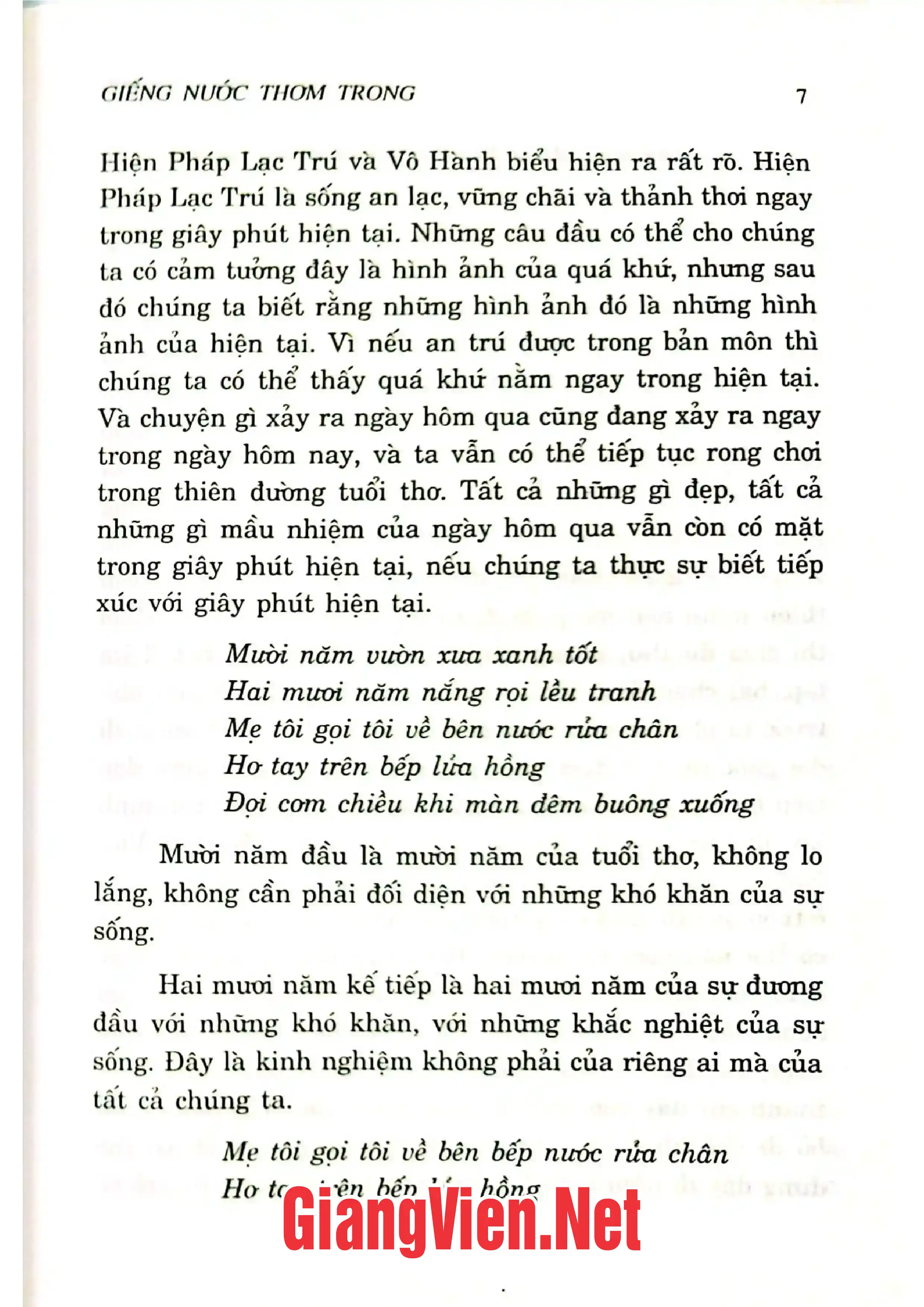 Mục lục chi tiết trang 3 sách Giếng nước thơm trong