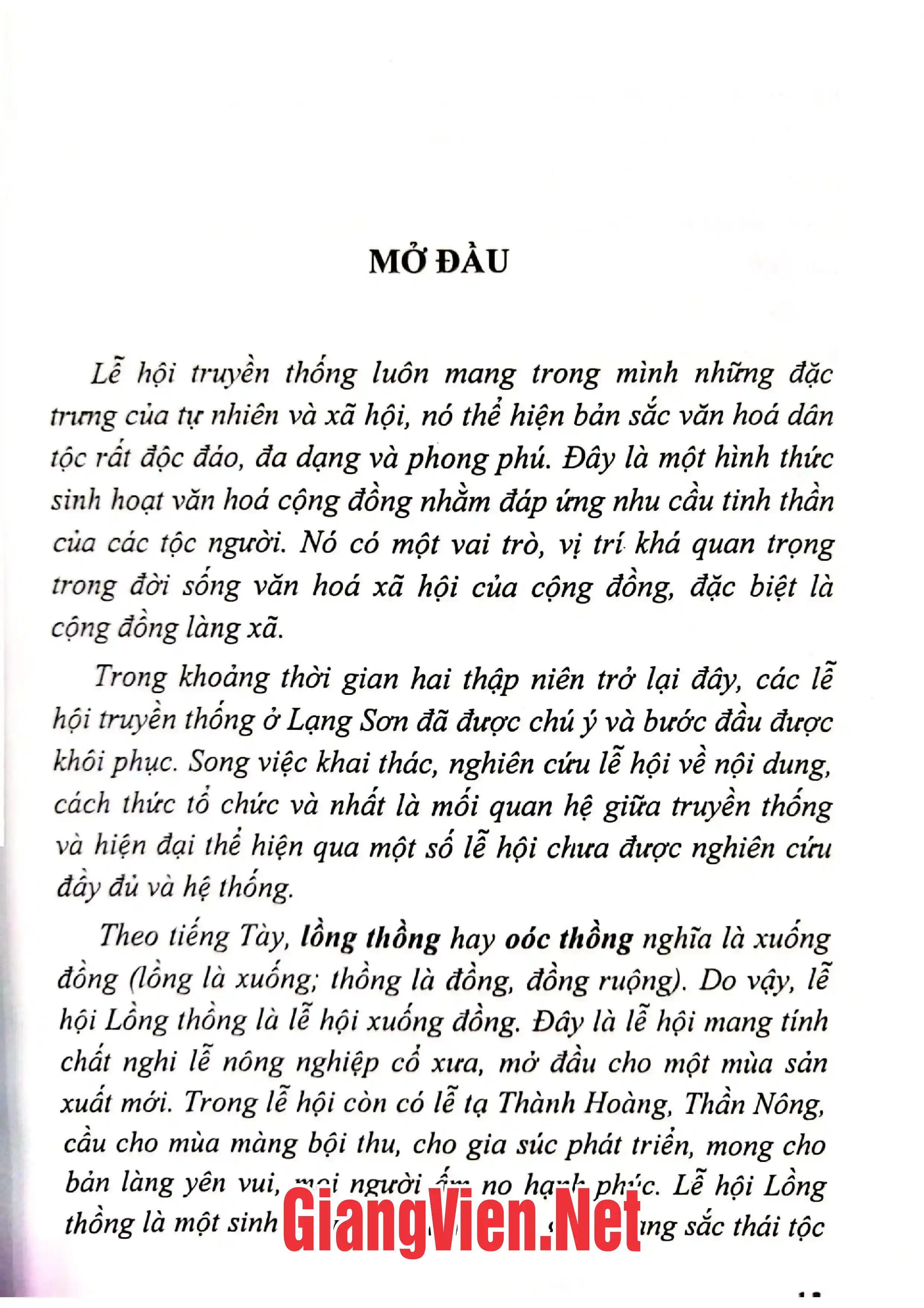 Mục lục chi tiết trang 1 sách Lễ hội dân gian dân tộc Tày