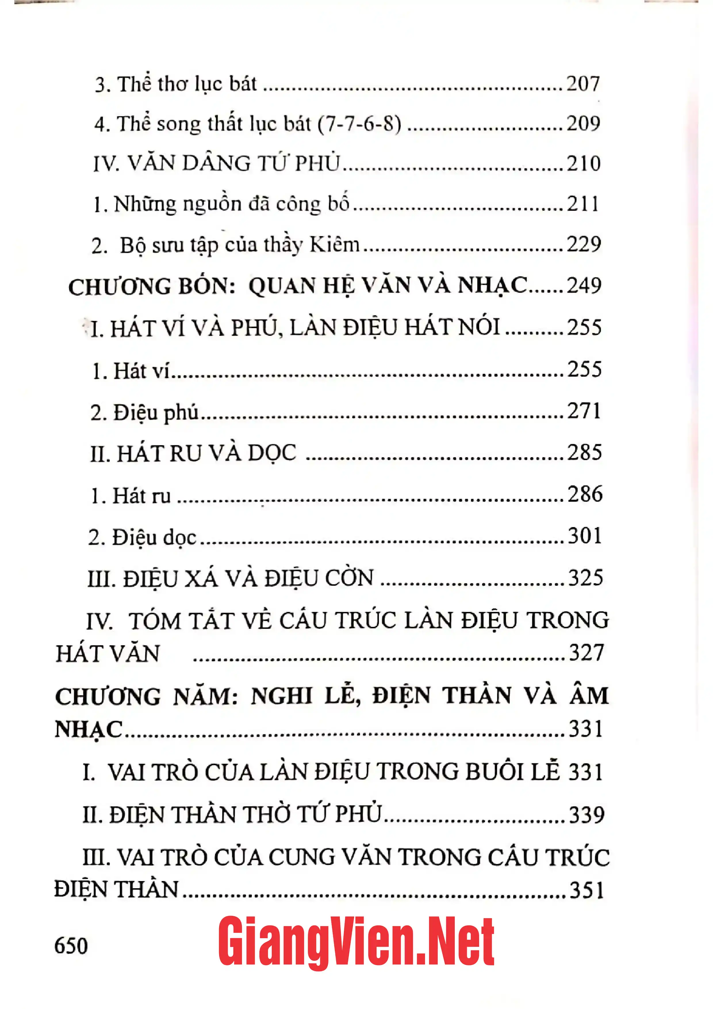 Mục lục chi tiết trang 3 sách Cung văn và điện thần
