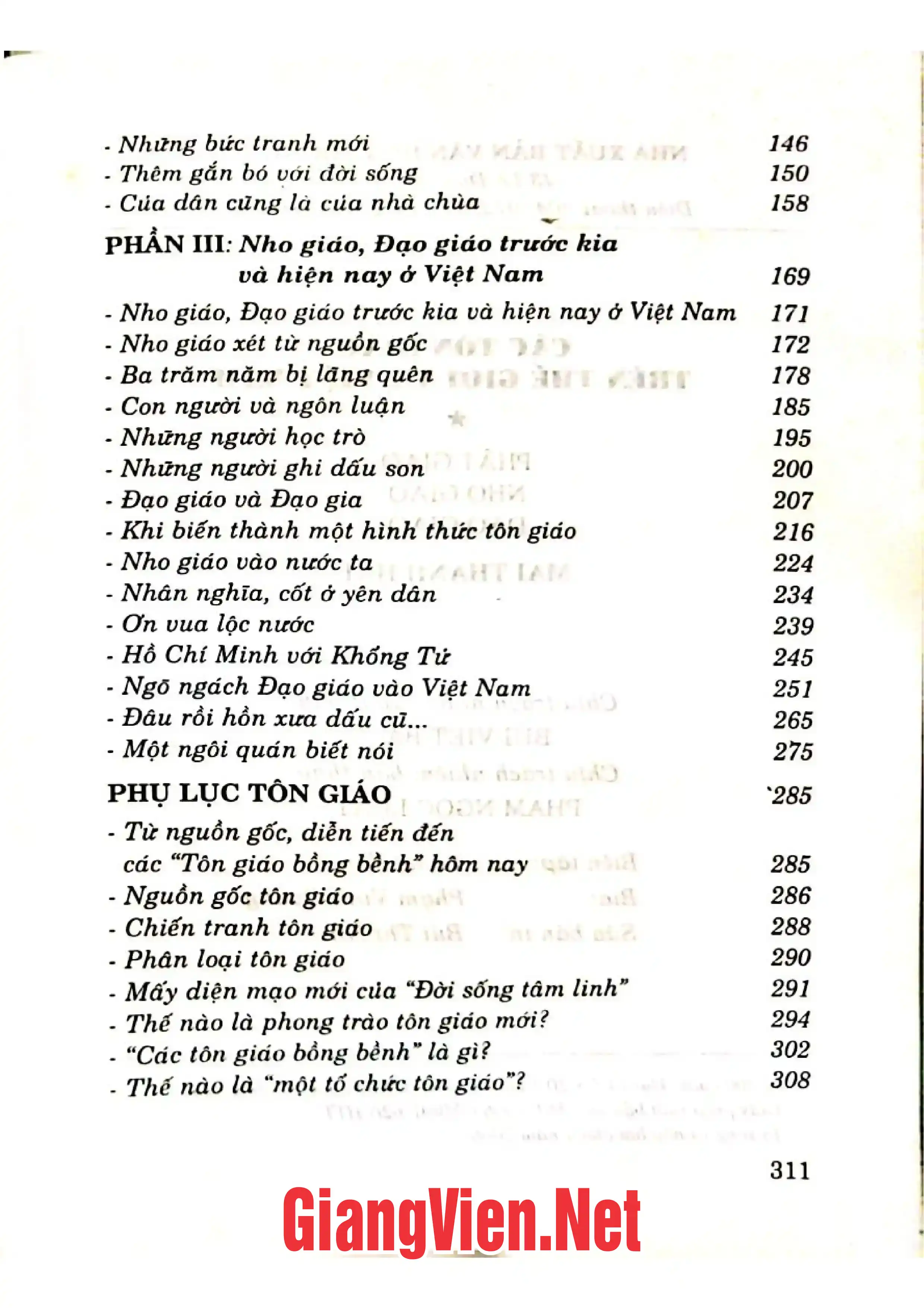 Ảnh minh họa nội dung cuốn sách: Các tôn giáo trên thế giới và Việt Nam tập I: Phật giáo, Nho giáo, Đạo giáo