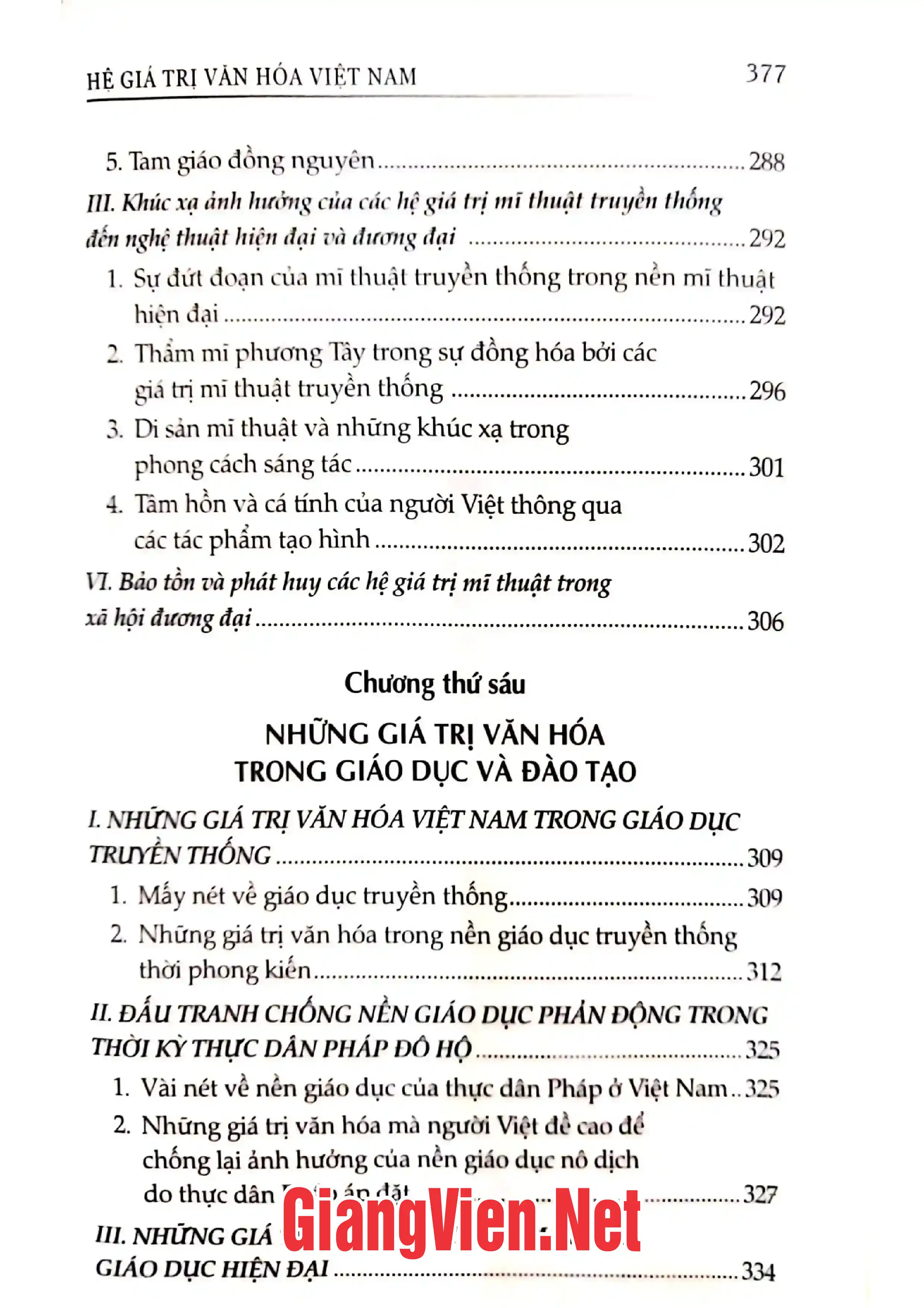 Nội dung trang phụ bản giới thiệu sách Hệ giá trị văn hóa Việt Nam