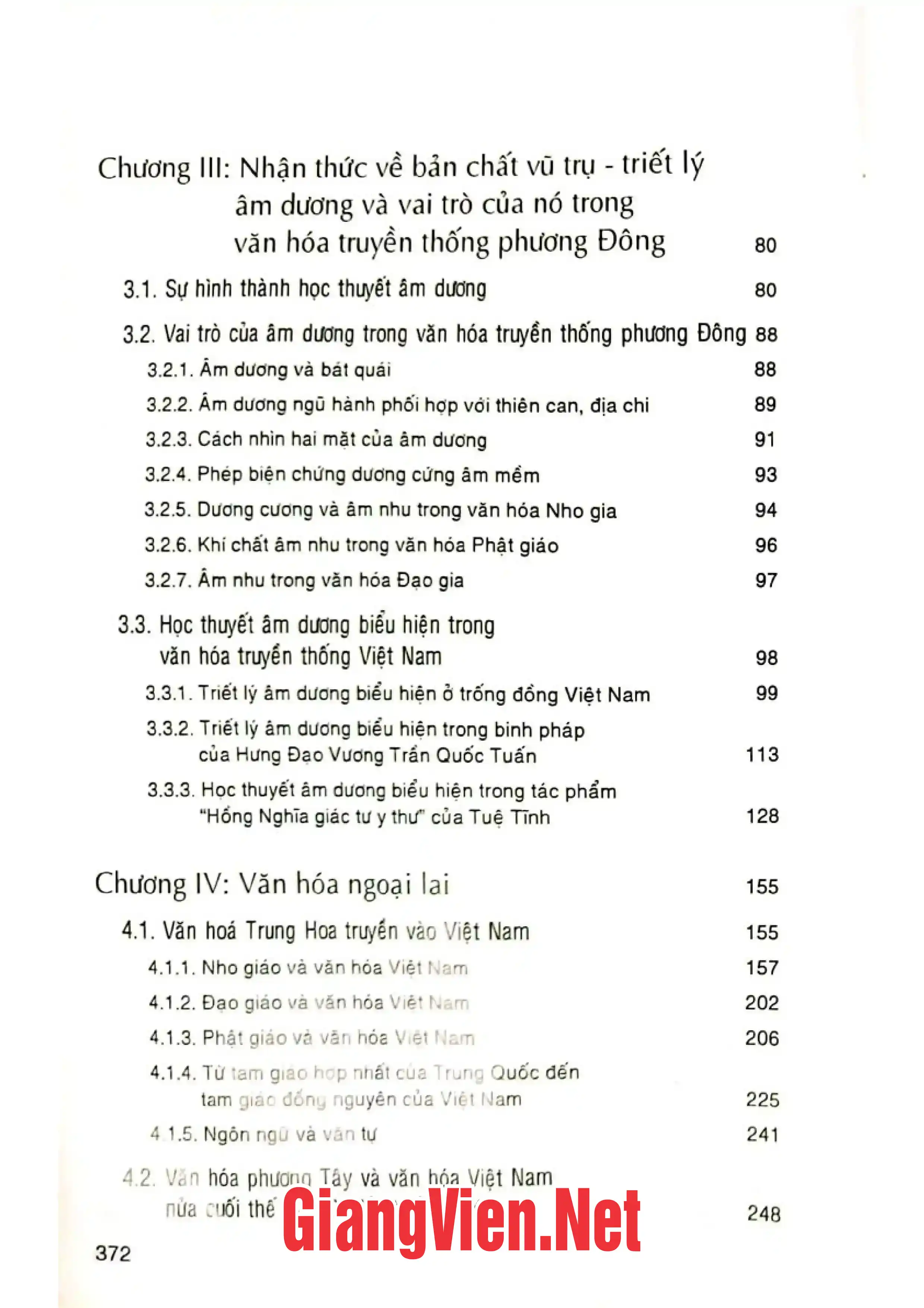 Mục lục chi tiết trang 1 sách Nguồn gốc văn hóa truyền thống Việt Nam