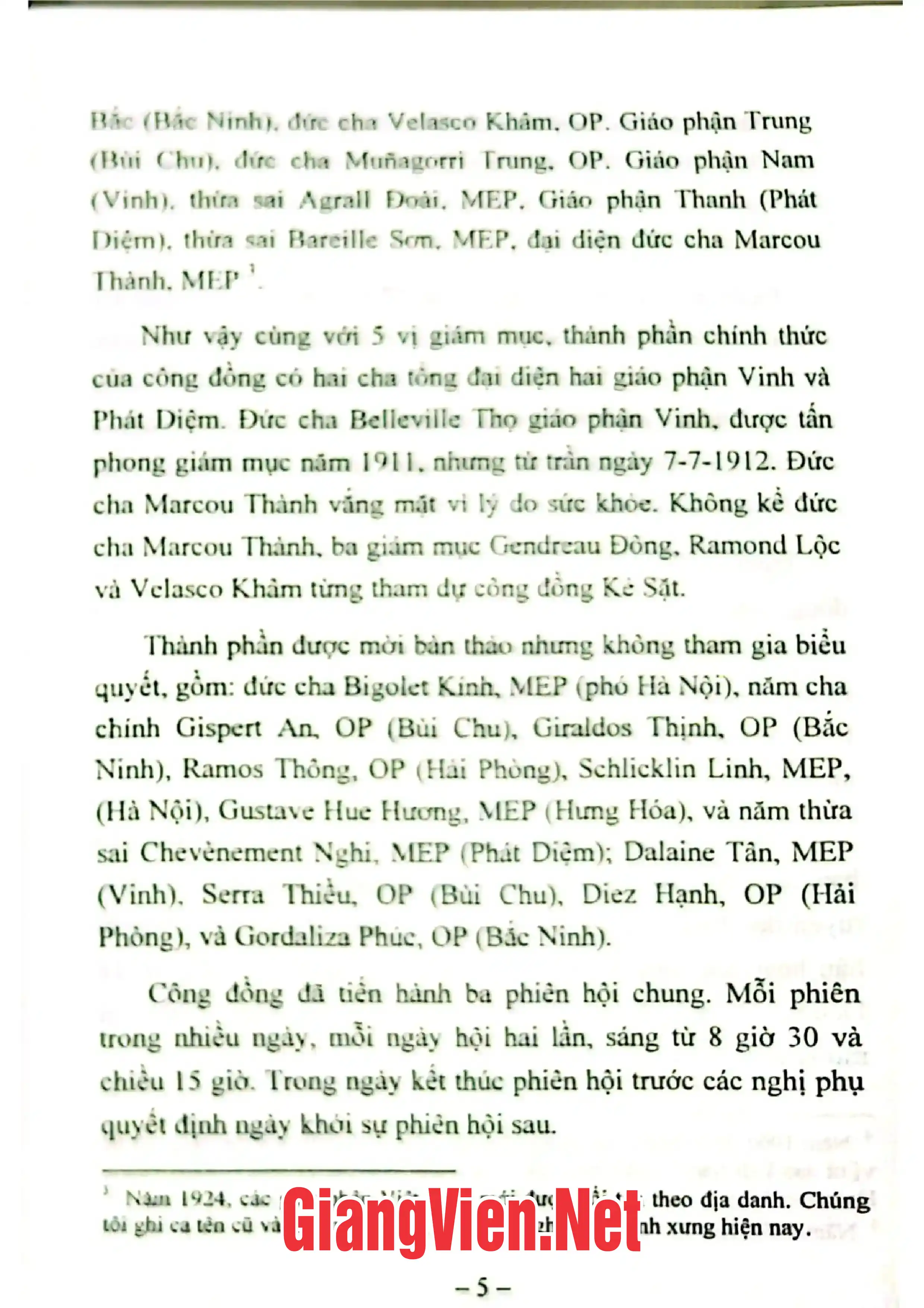 Nội dung trang phụ bản giới thiệu sách Công đồng miền Bắc kỳ Đàng Ngoài trong nước Annam