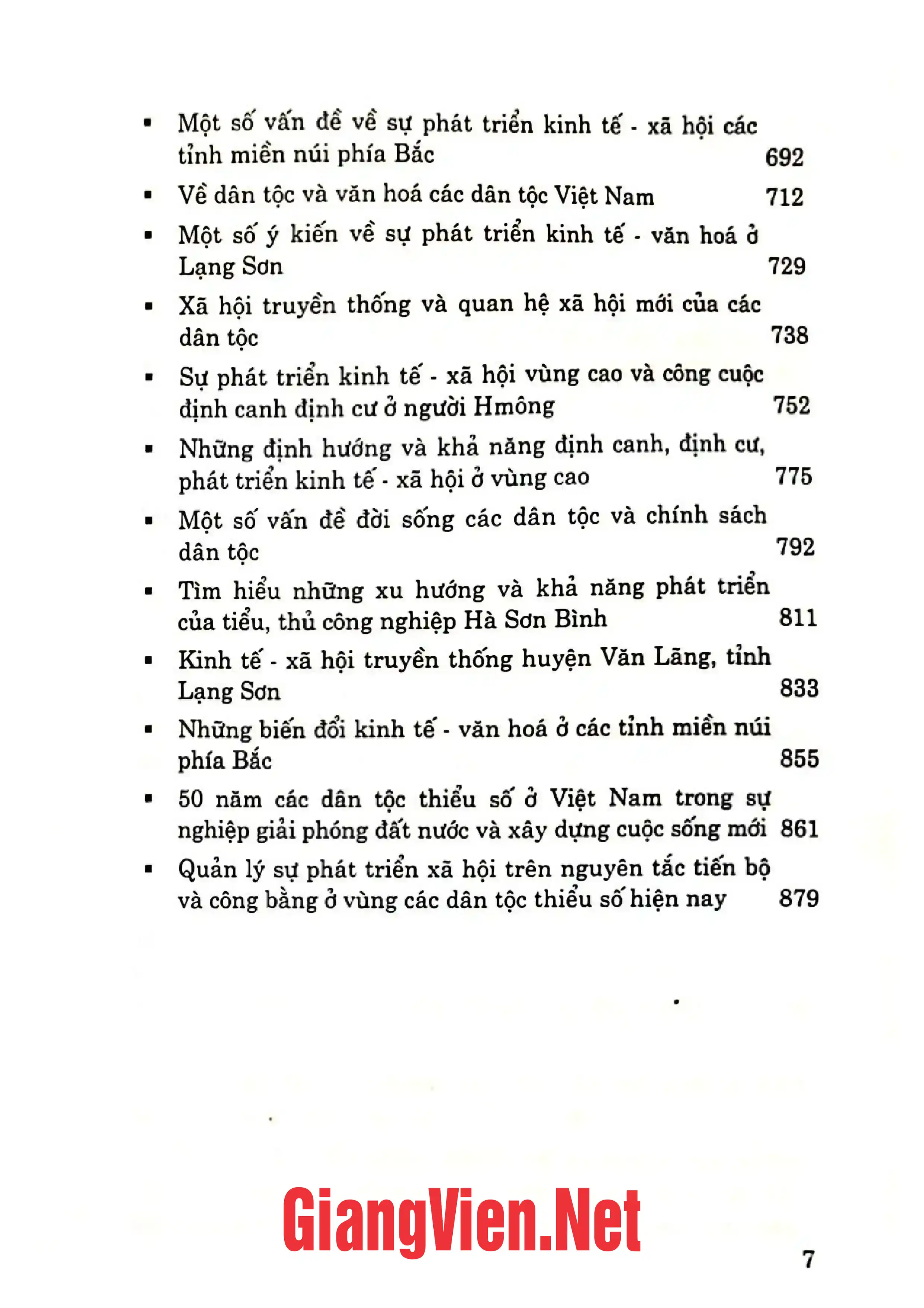 Mục lục chi tiết trang 2 sách Dân tộc học Việt Nam định hướng và thành tựu nghiên cứu 1973-1998