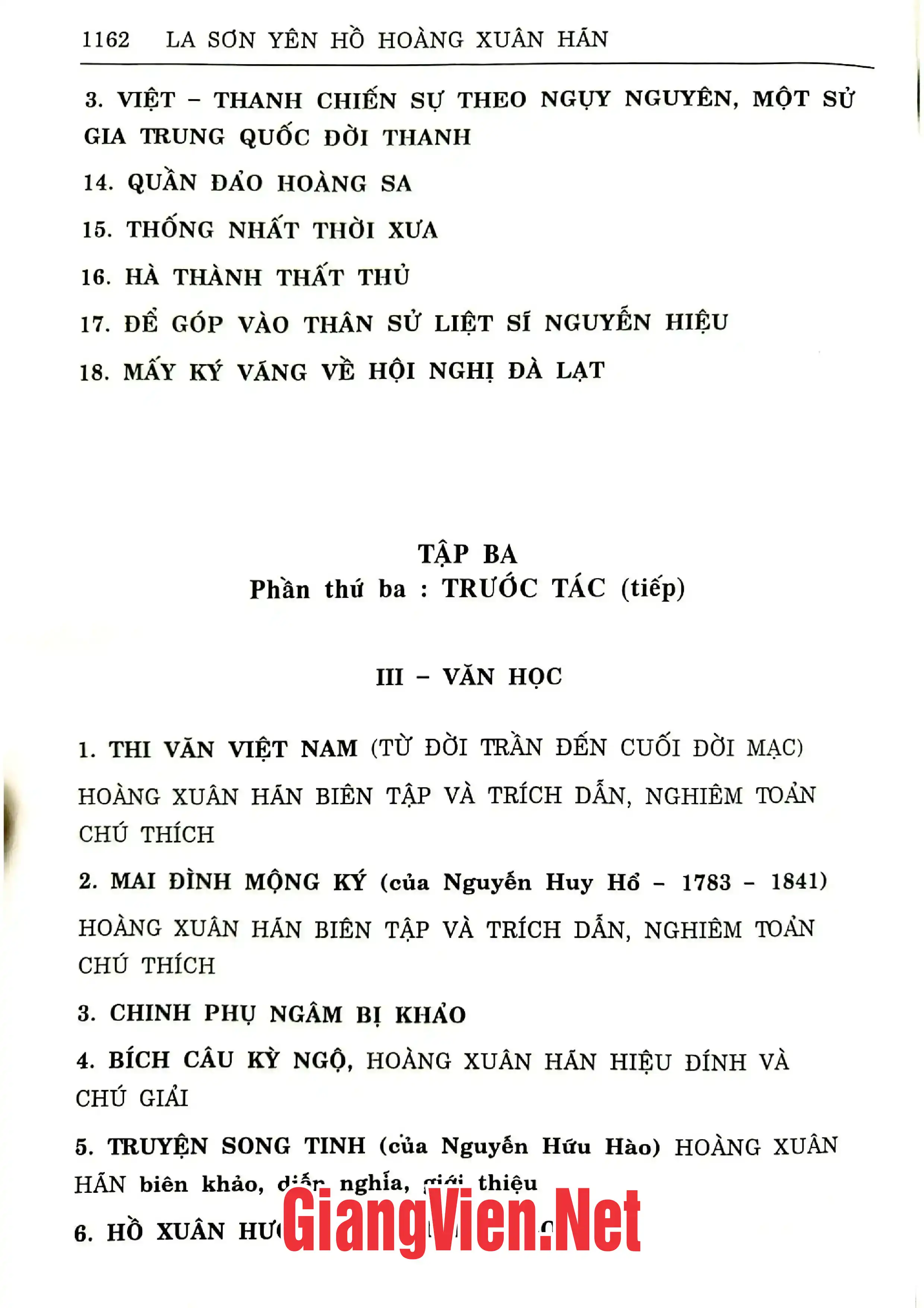 Ảnh minh họa nội dung cuốn sách: La Sơn Yên Hồ Hoàng Xuân Hãn 1908-1996, tập I: Con người và trước tác Phần I