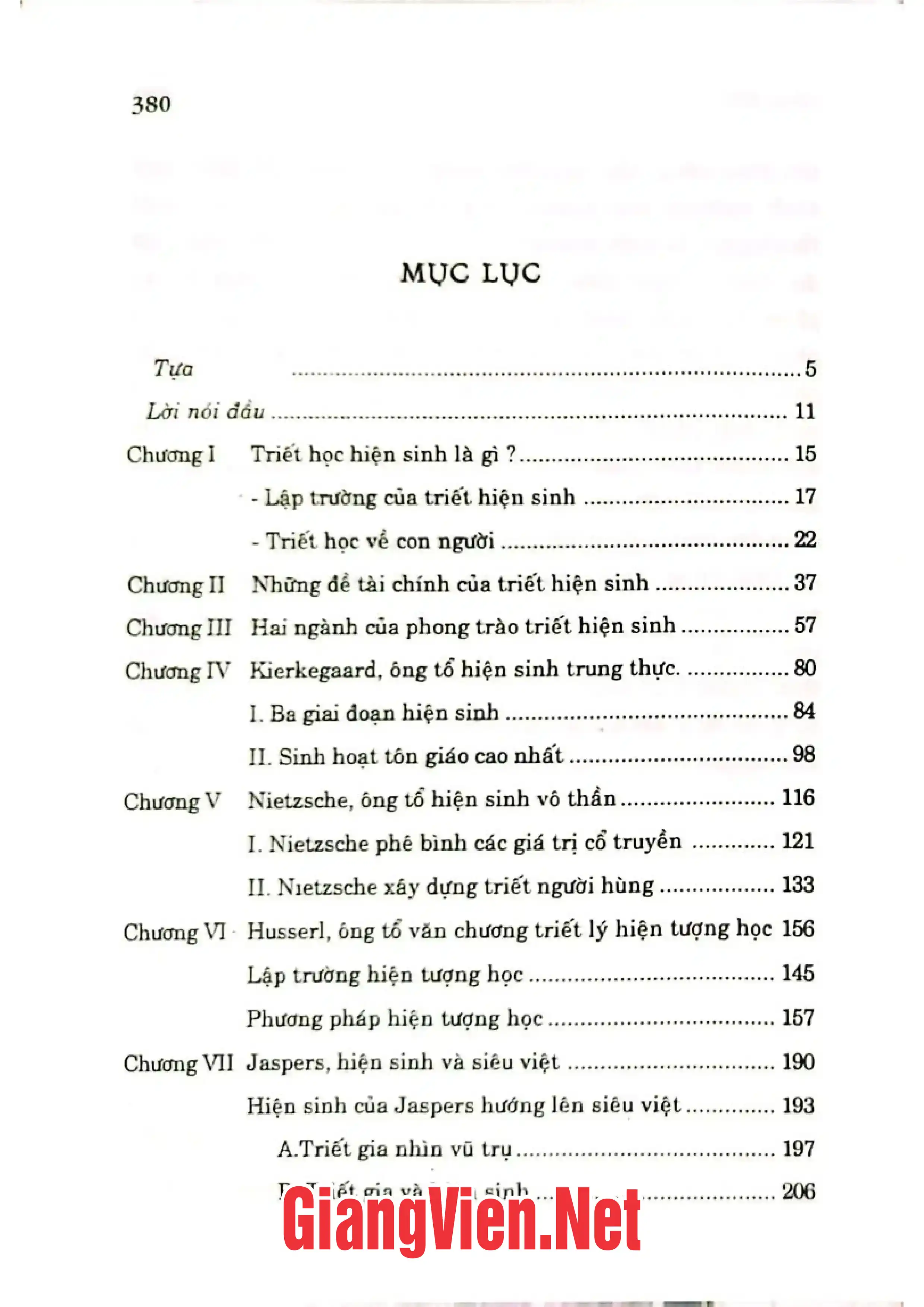 Trang bìa chính thức sách Triết học hiện sinh
