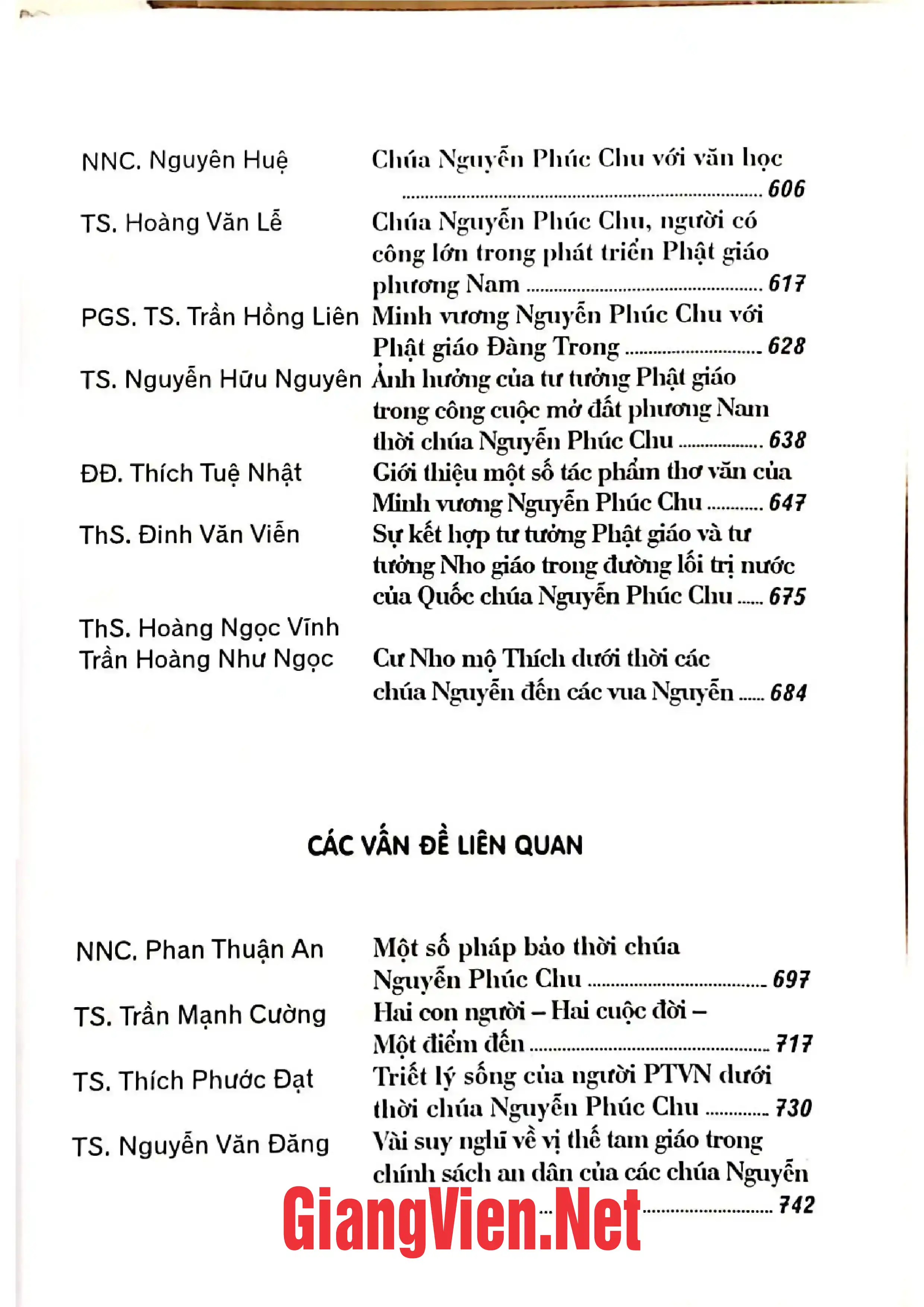 Nội dung trang phụ bản giới thiệu sách Phật giáo thời Nguyễn