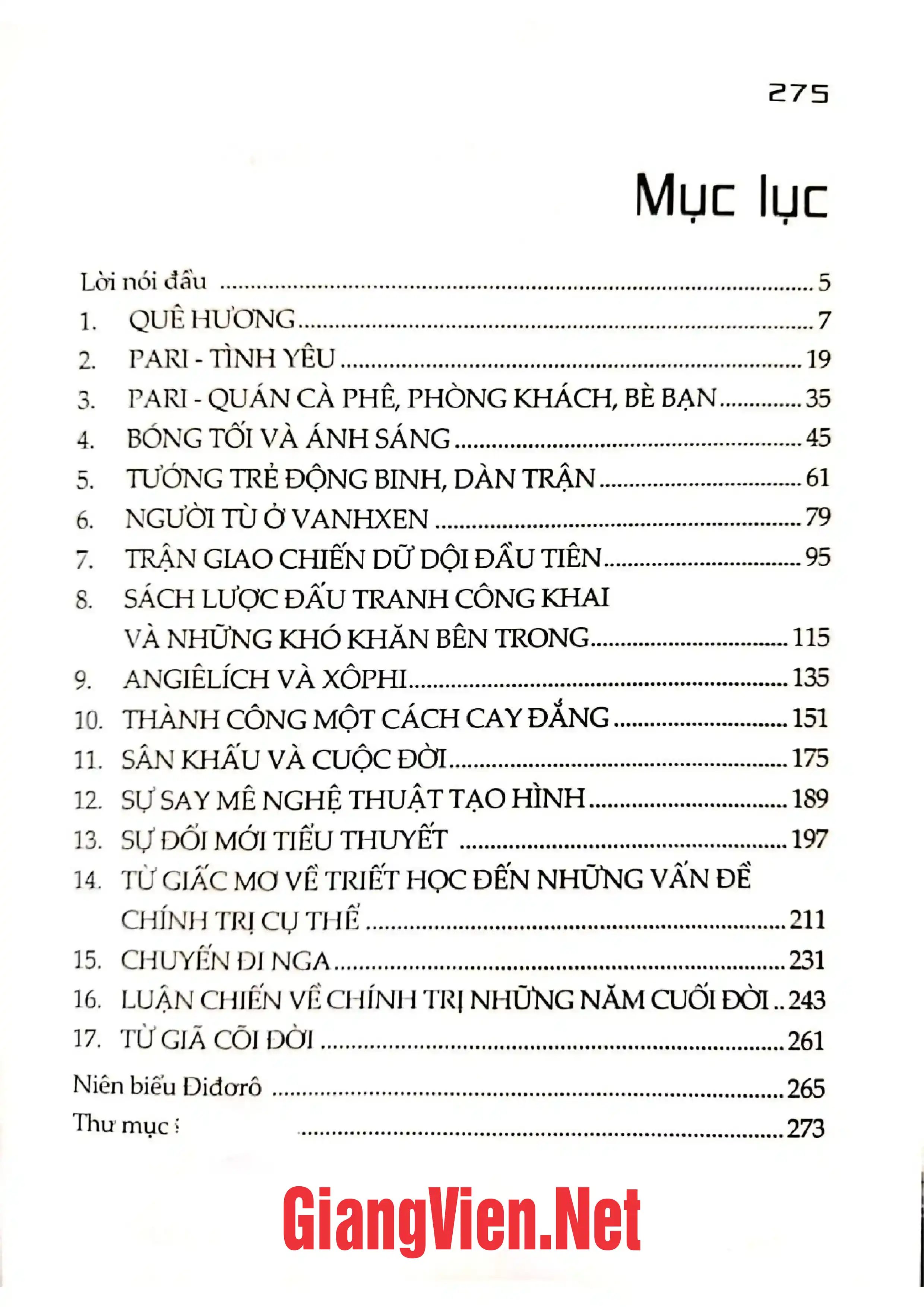 Trang bìa chính thức sách Điđôrô và thế kỷ ánh sáng