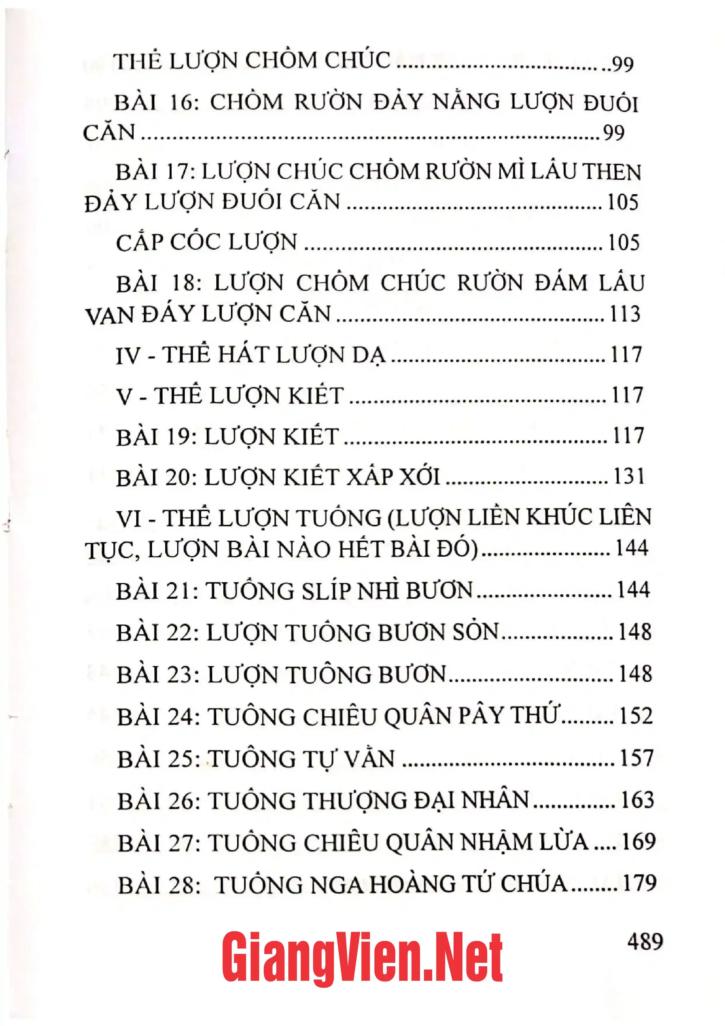 Mục lục chi tiết trang 2 sách Lượn thương - Lễ hội Lồng tồng Việt Bắc
