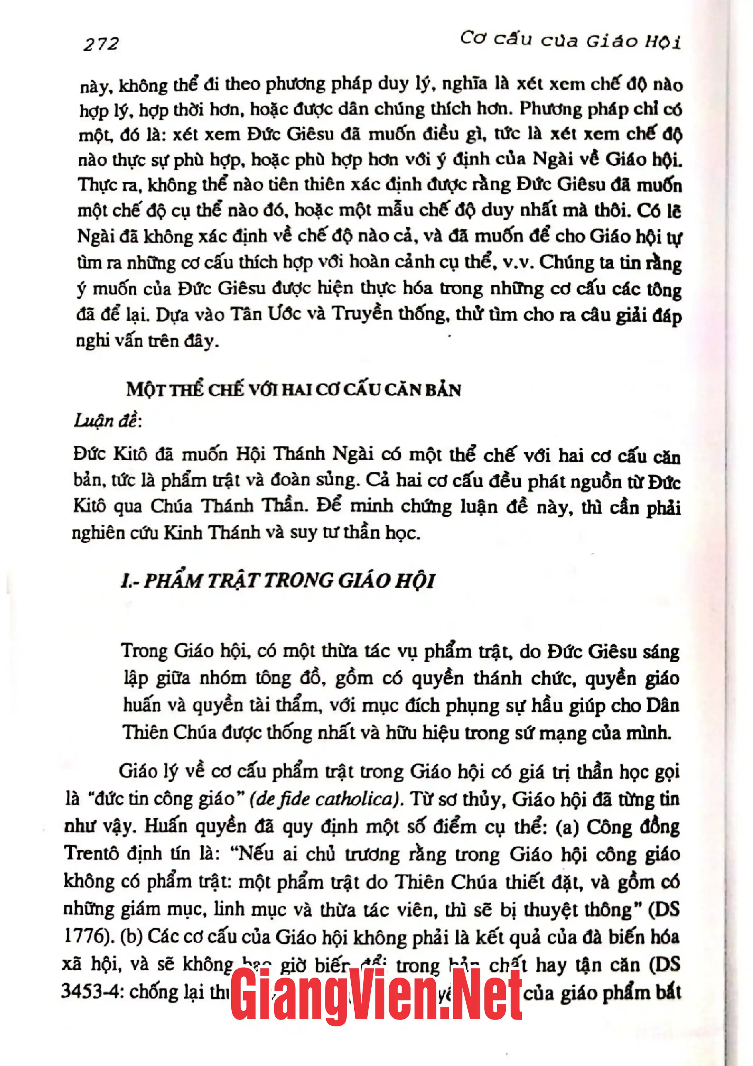 Ảnh minh họa nội dung cuốn sách: Giáo hội học thần học tín lý 4