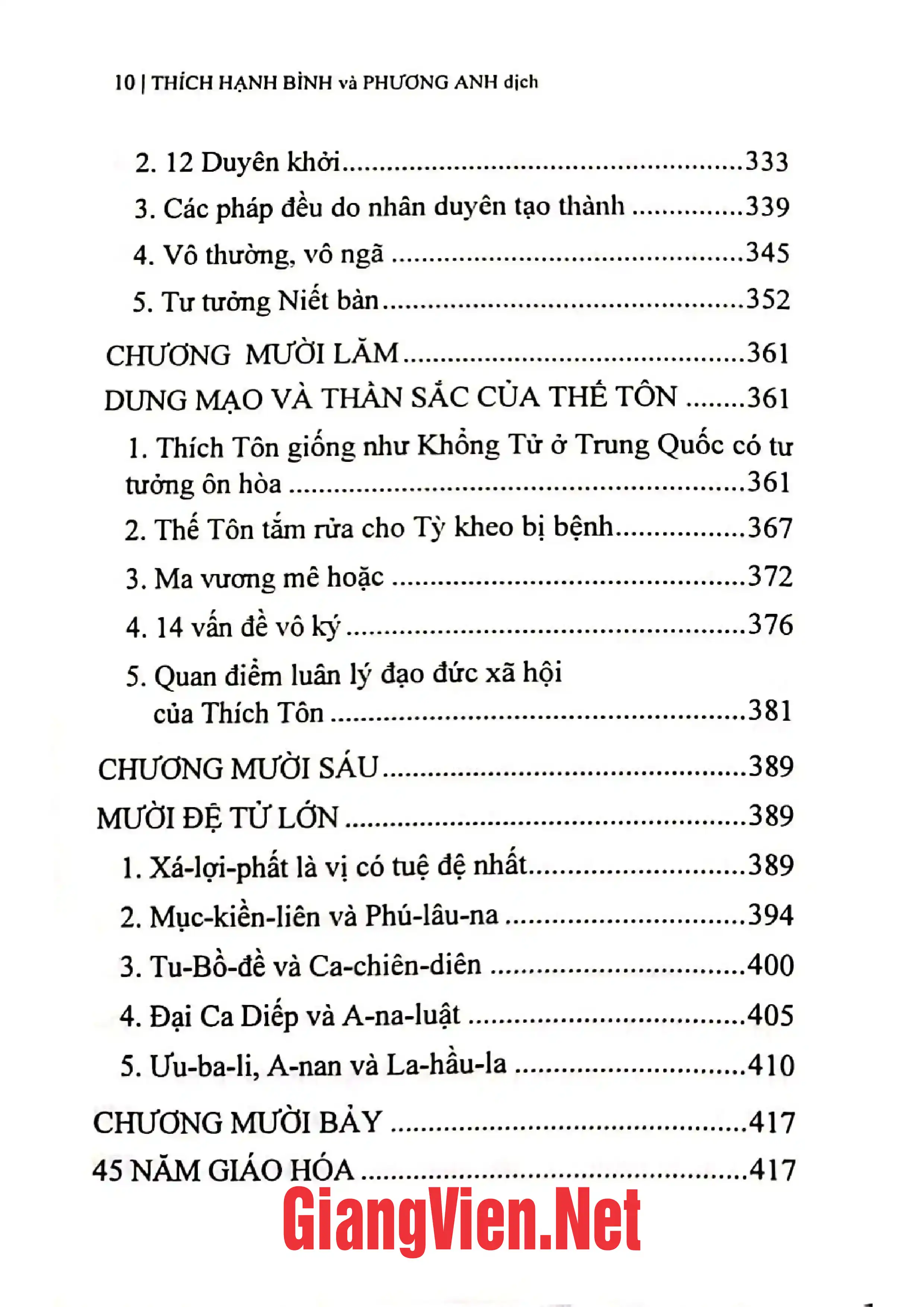 Nội dung mục lục và hình ảnh sách Đức Phật Thích Ca trong Phật giáo nguyên thủy, Vu Lăng Ba - Trang 5