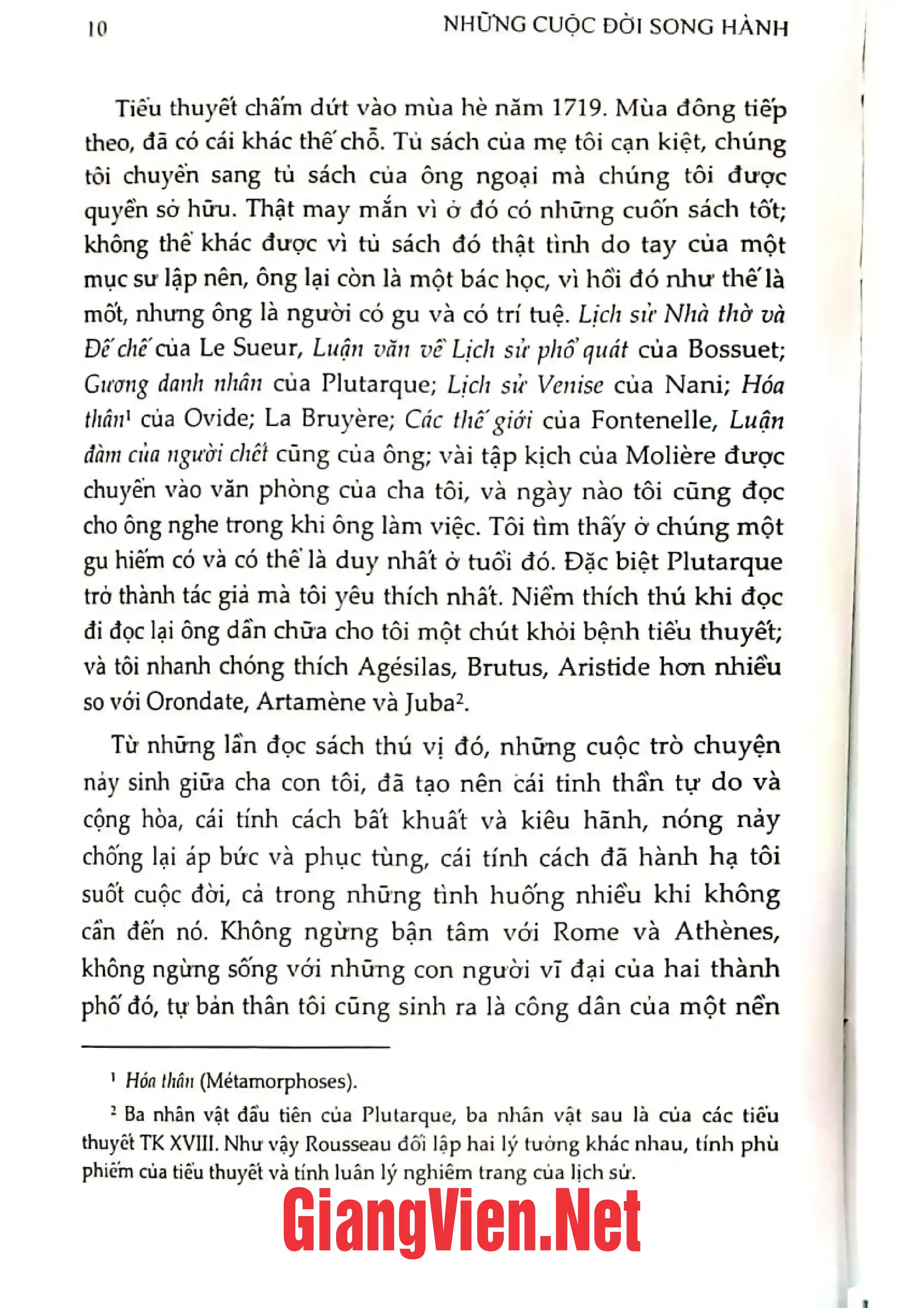 Mục lục chi tiết trang 2 sách Những cuộc đời song hành. Đời các nhân vật kiệt xuất Hy Lạp - La Mã cổ, Tập I