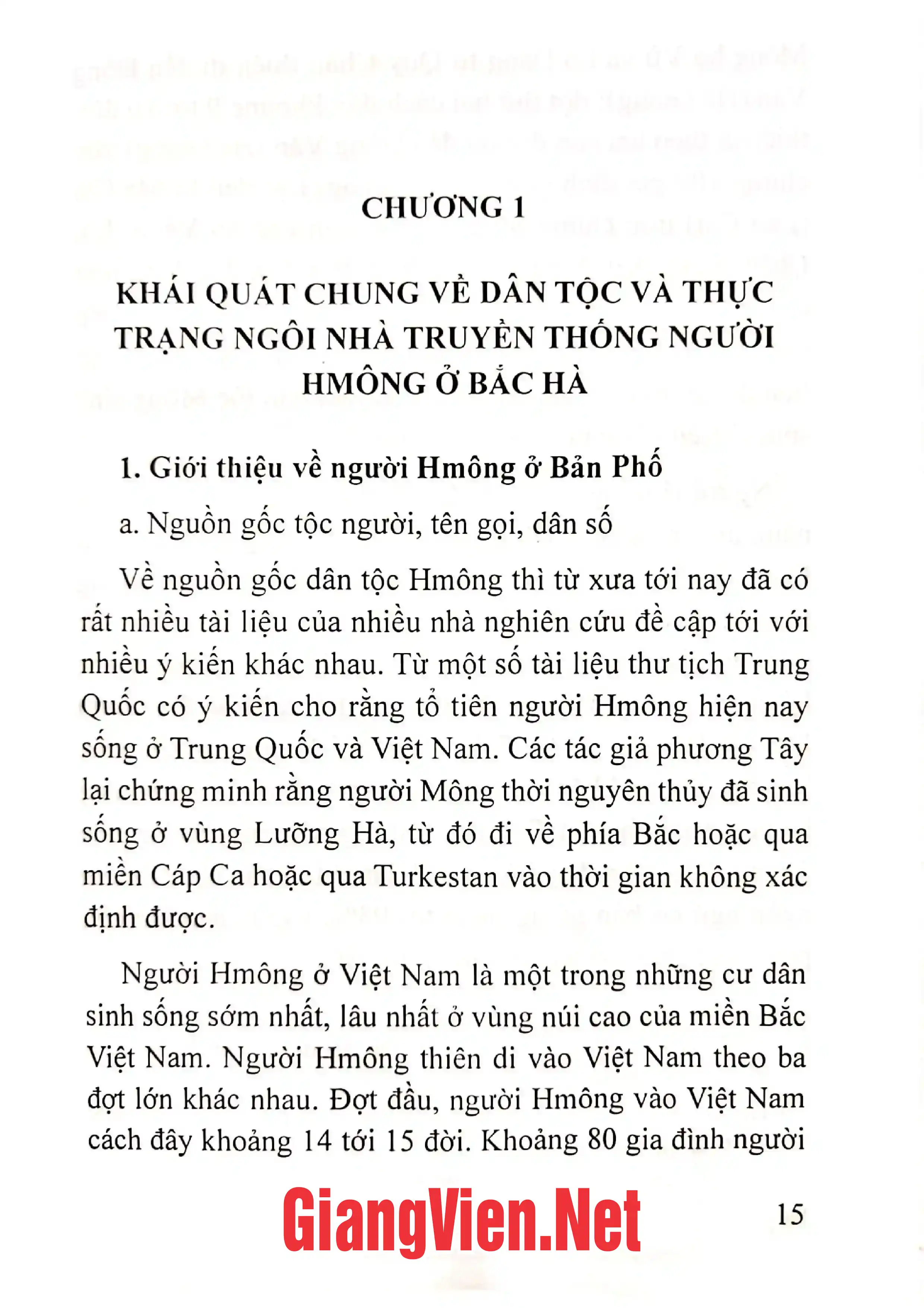 Mục lục chi tiết trang 3 sách Ngôi nhà truyền thống người Hmông xã Bản Phố, huyện Bắc Hà, tỉnh Lào Cai