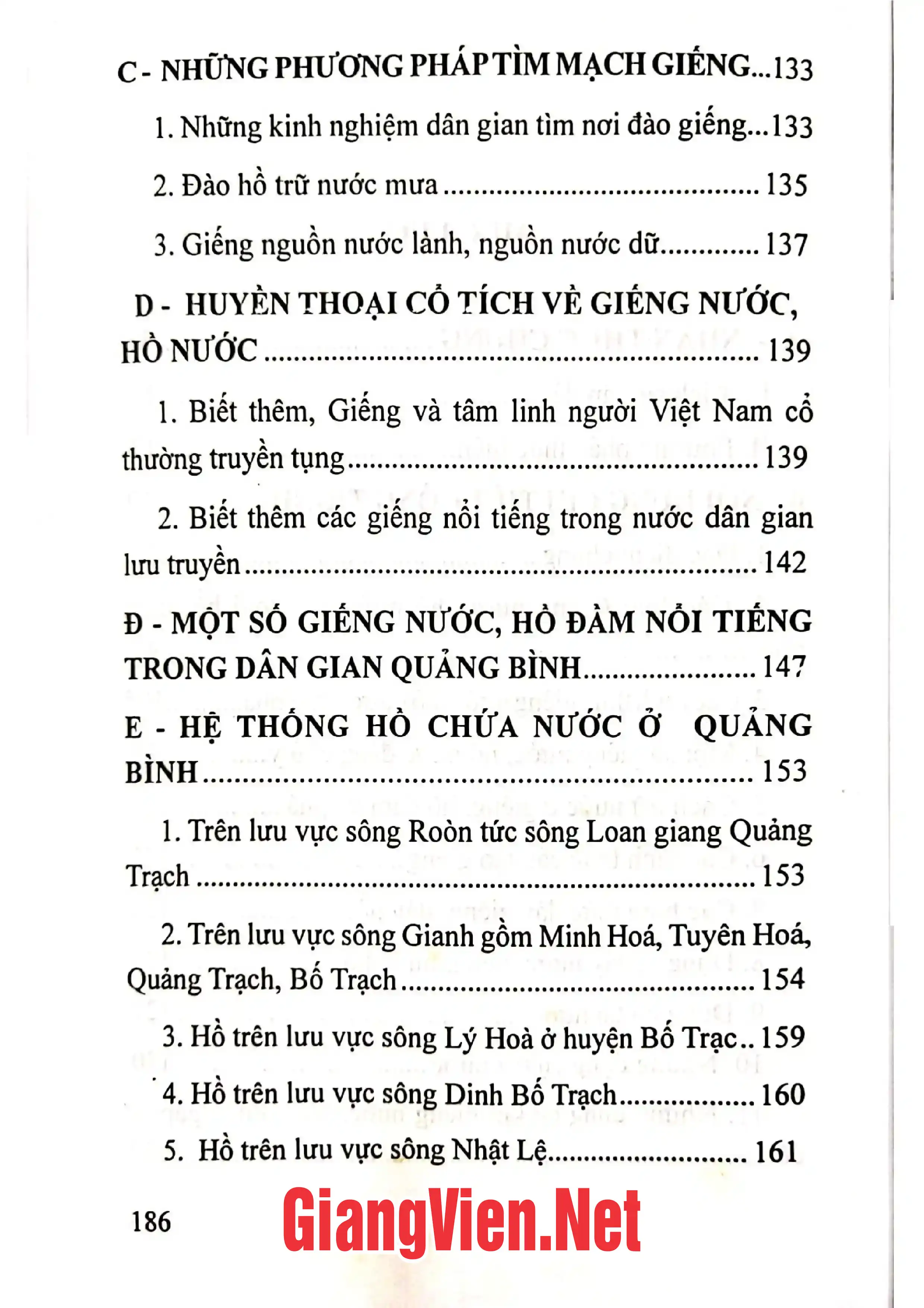 Mục lục chi tiết trang 1 sách Giếng nước, hồ nước và đầm phá trong sinh hoạt đời thường và trong tâm thức dân gian người dân Quảng Bình